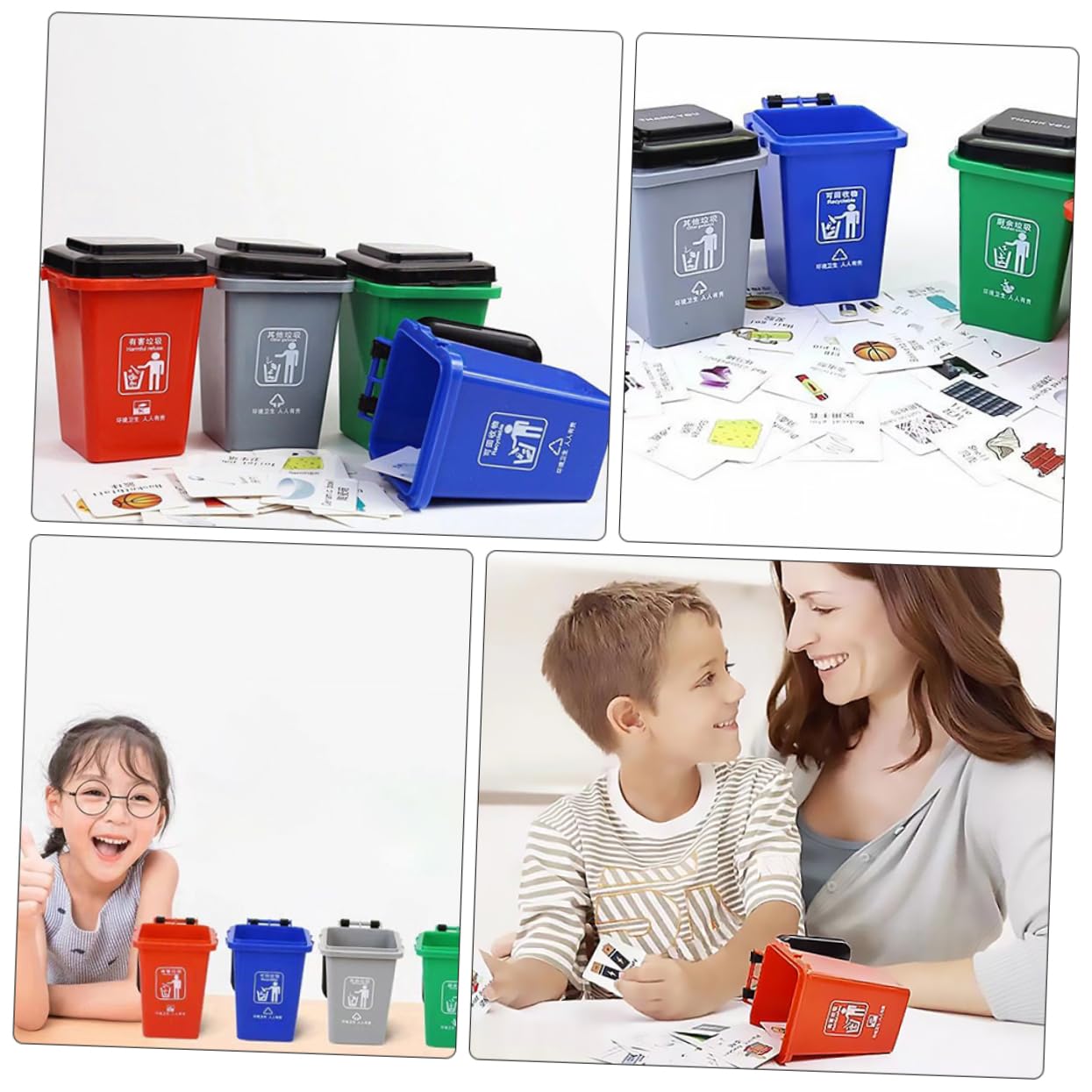 BESPORTBLE 1Set Trash Can Color Mini Garbage Can for Early Education Waste Bins for Fun Classroom Home Learning Present for Birthday Christmas