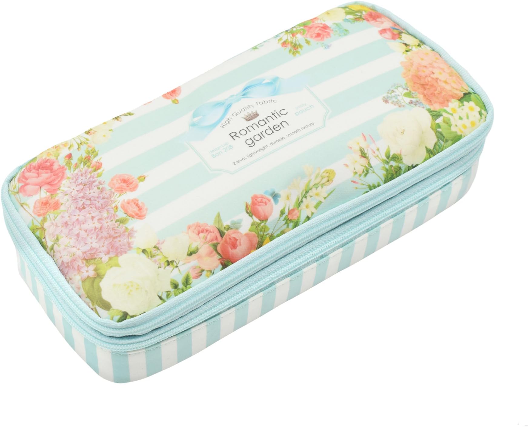 Pencil Case, Twinkle Club Large Capacity Students Stationery Zipper Pen Case with Compartments, Blue