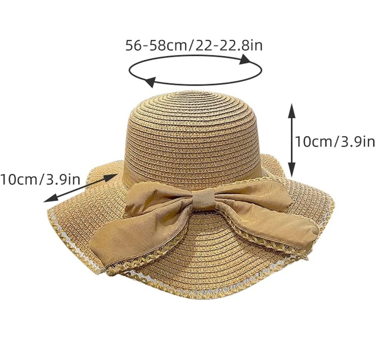 Sombreros Sol Sombrero De Paja Verano con Lazo para Mujer Sol Playa Al Aire Libre Pescador Elegante Sombrero Sol Mujer(K)