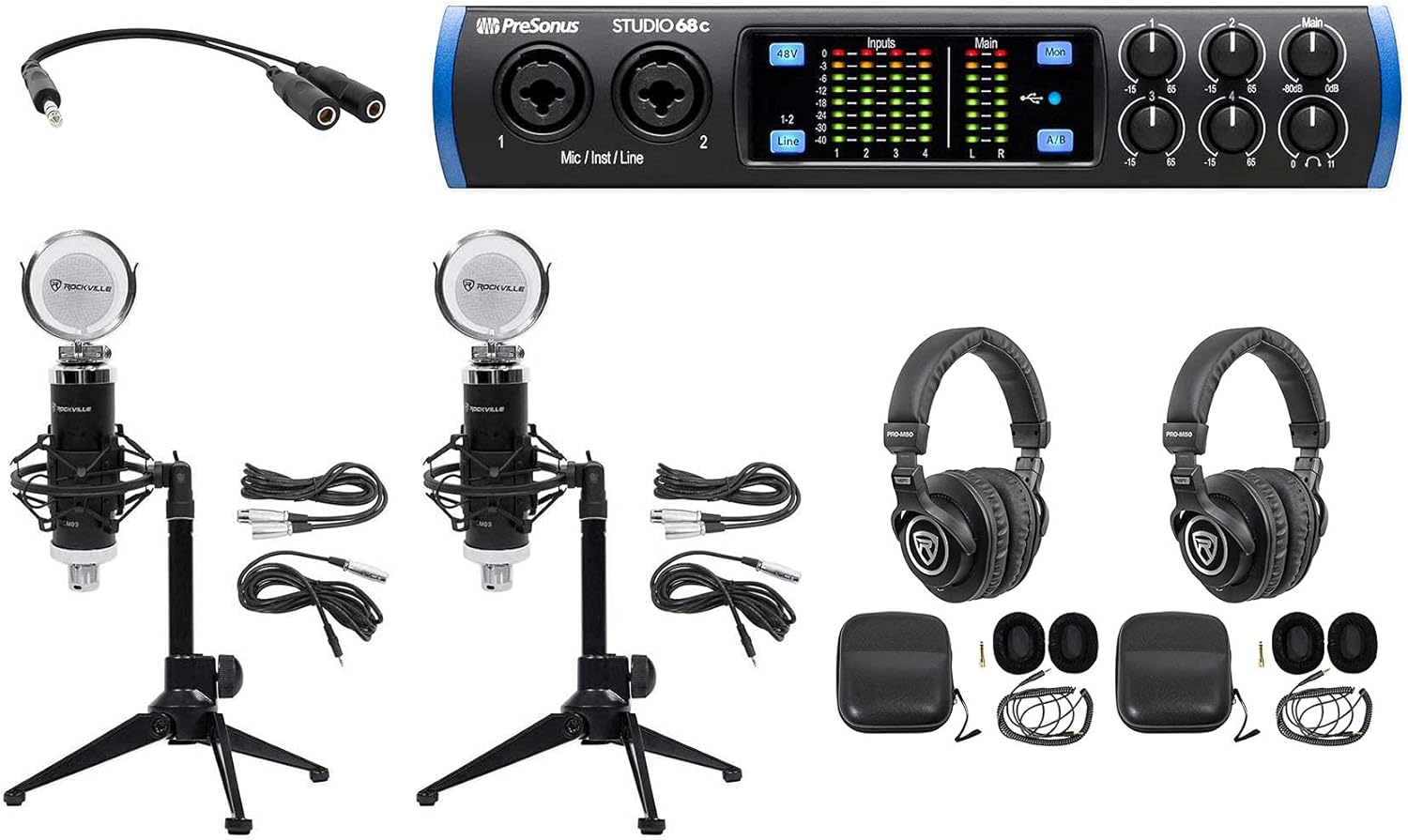 Presonus STUDIO 68C Audio MIDI Recording Interface Bundle
