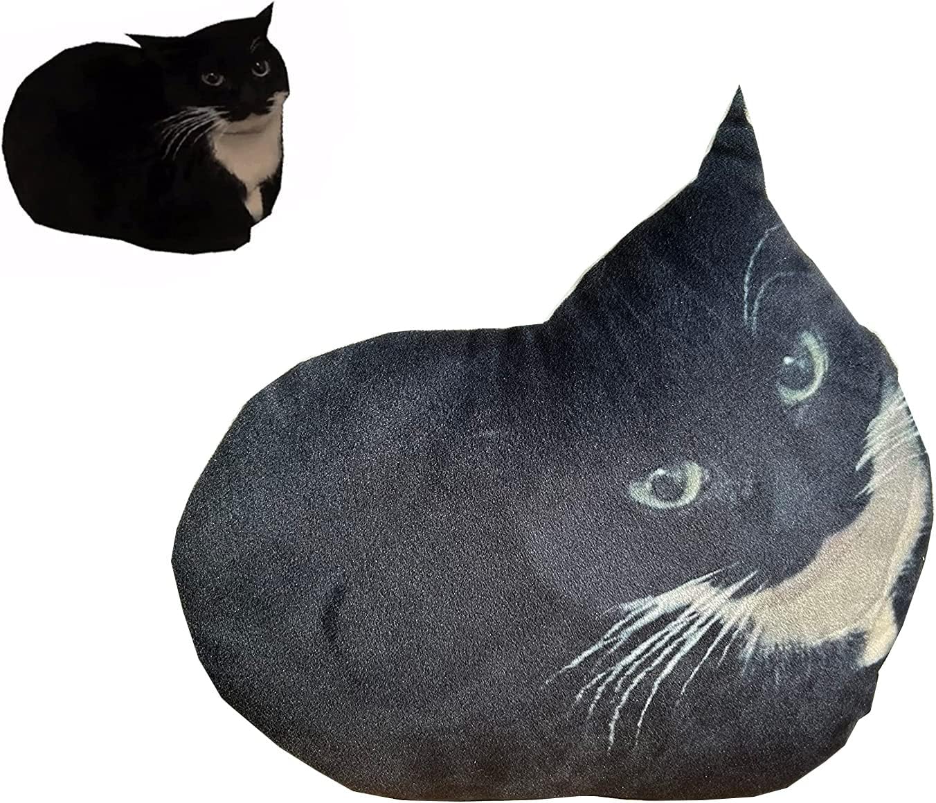 LKMYHY Maxwell Cat Plush Toy 3D Black Cat Pillow, Cute Real