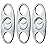 Cigar Cutter Guillotine, Stainless Steel Double Blade Cigar Clippers, 3 Packs Birthday Gift for Men