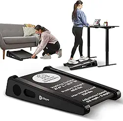 Lifepro Pequena esteira portátil de 76,2 cm, pequena, sem instalação, inclinação ajustável, passadeiras compactas para trabalho sob a mesa para casa/escritório – Carga máxima de 99 kg e velocidade de
