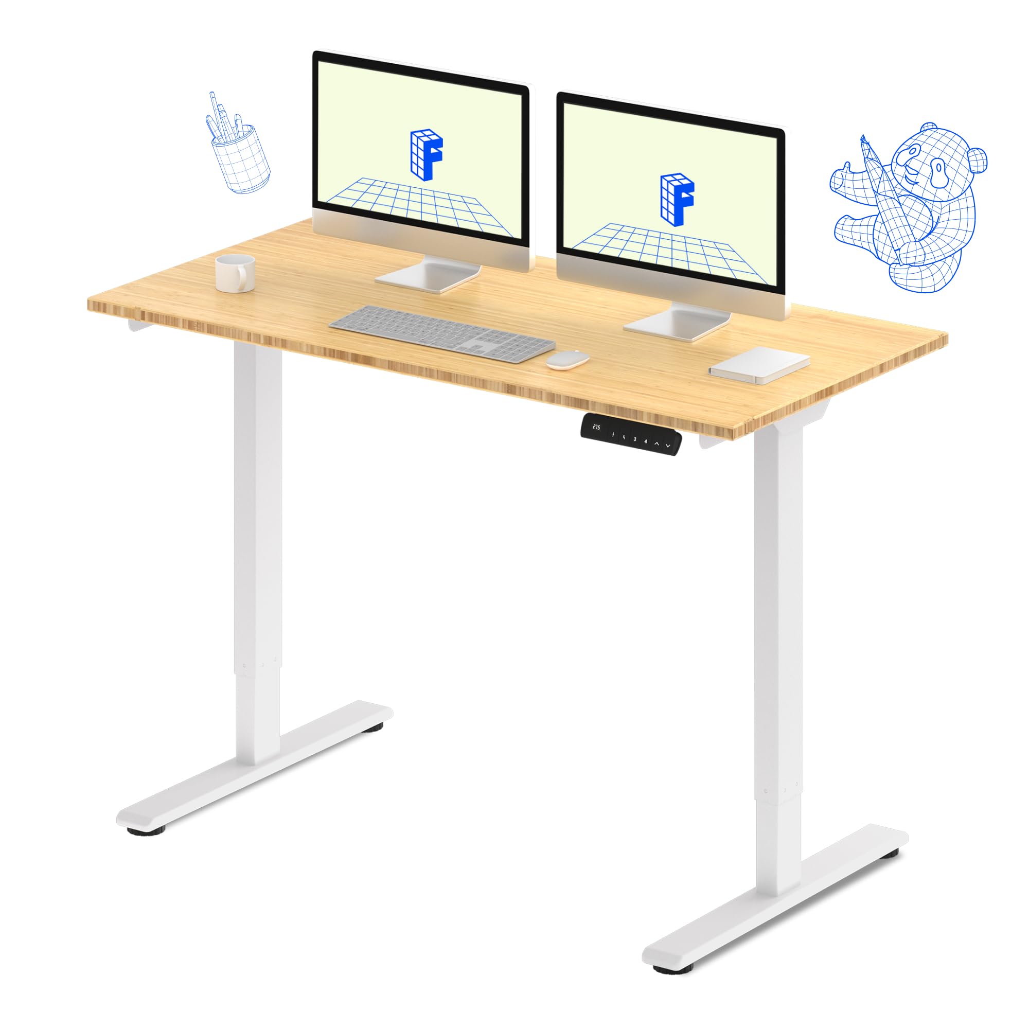 Amazon.com: FLEXISPOT E3 Bamboo Dual Motor Electric Standing Desk