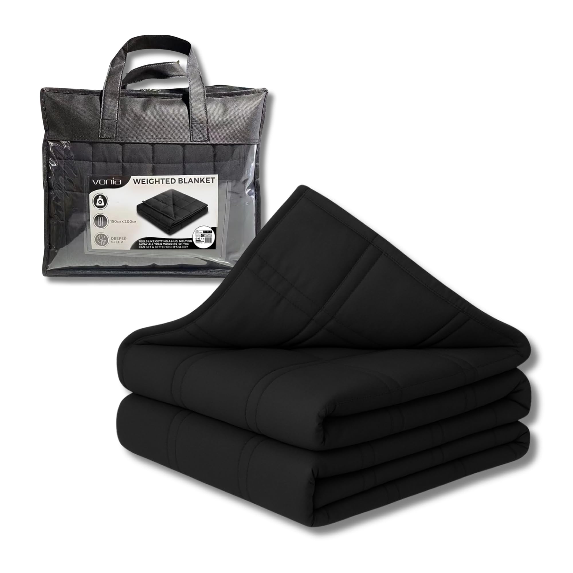 Vonia Manta ponderada 7 kg - 150 x 200 cm - Manta Lastrada Relajante y calmante