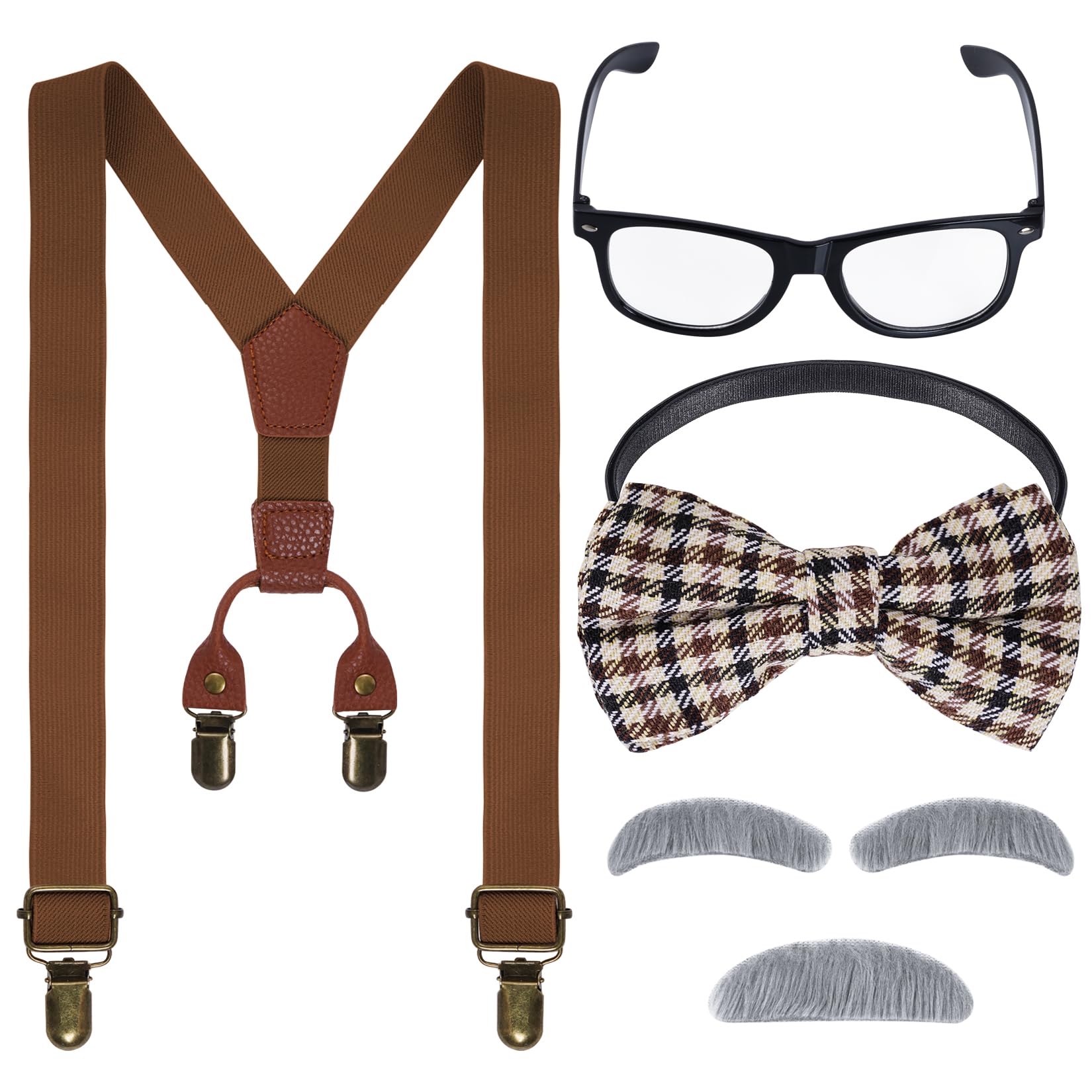 Kids Old Man Costume 100 Day of School Grandpa Costume for Boys