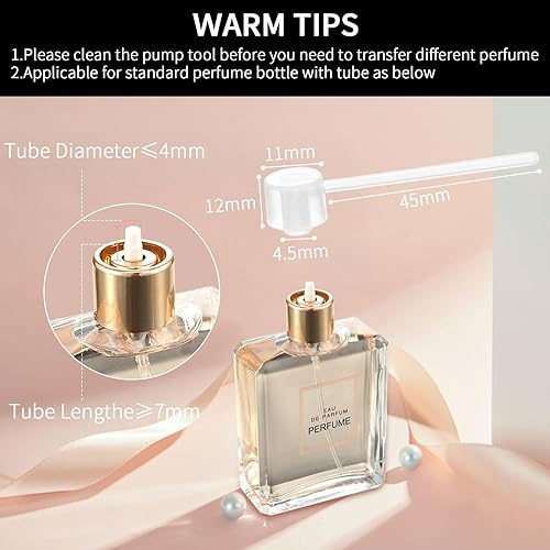 Miniatura 5 de Atomizadores recargables de viaje de perfume, mini atomizador a granel con bomba de recarga de perfume, dispensador de bomba de transferencia (105