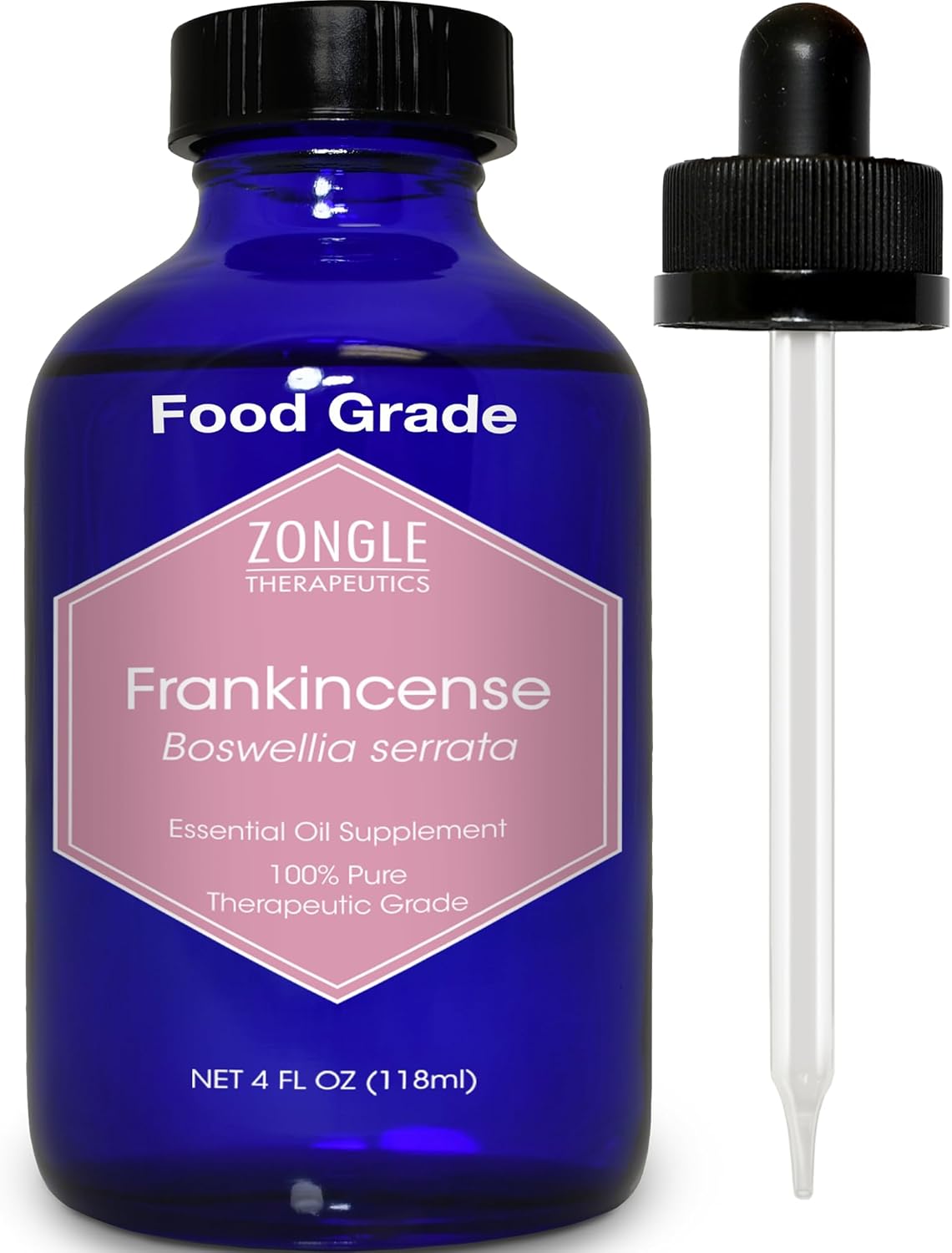 Frankincense Essential Oil, 100% Pure, Food Grade, Boswellia Serrata, 4 OZ