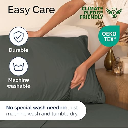 Vista 922 de Juego de sábanas de 4 piezas tamaño king, extrasuaves, transpirables y refrescantes con esquinas profundas, sábanas de fácil ajuste y sin arrugas