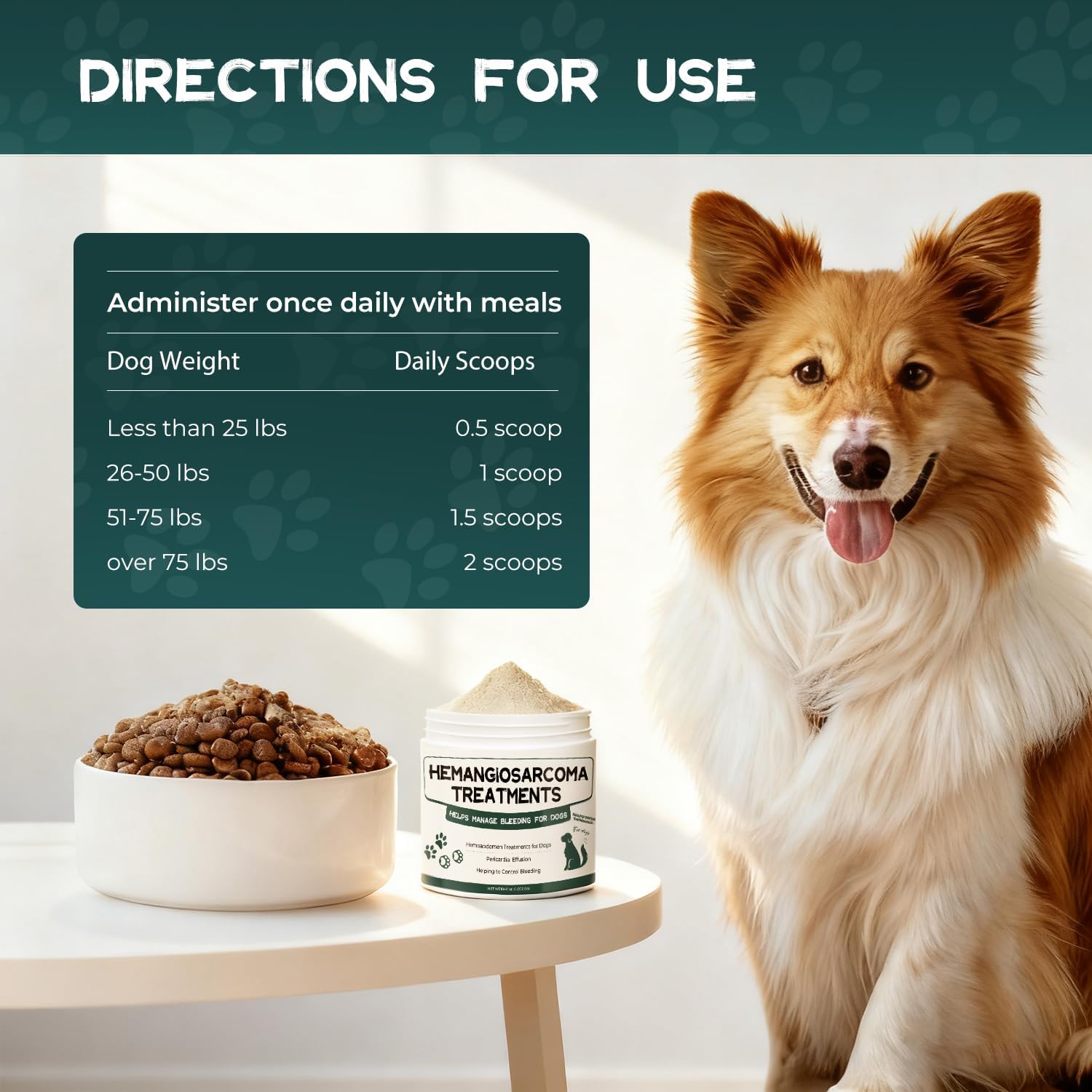 Quick Stop Bleeding for Dogs, Yunnan Sanqi Powder Supplement for Hemangiosarcoma, Nose Bleed, Hemoabdomen, Bloody Stools, Pericardial Effusion, Cancer Bleeding, Clotting&Circulation