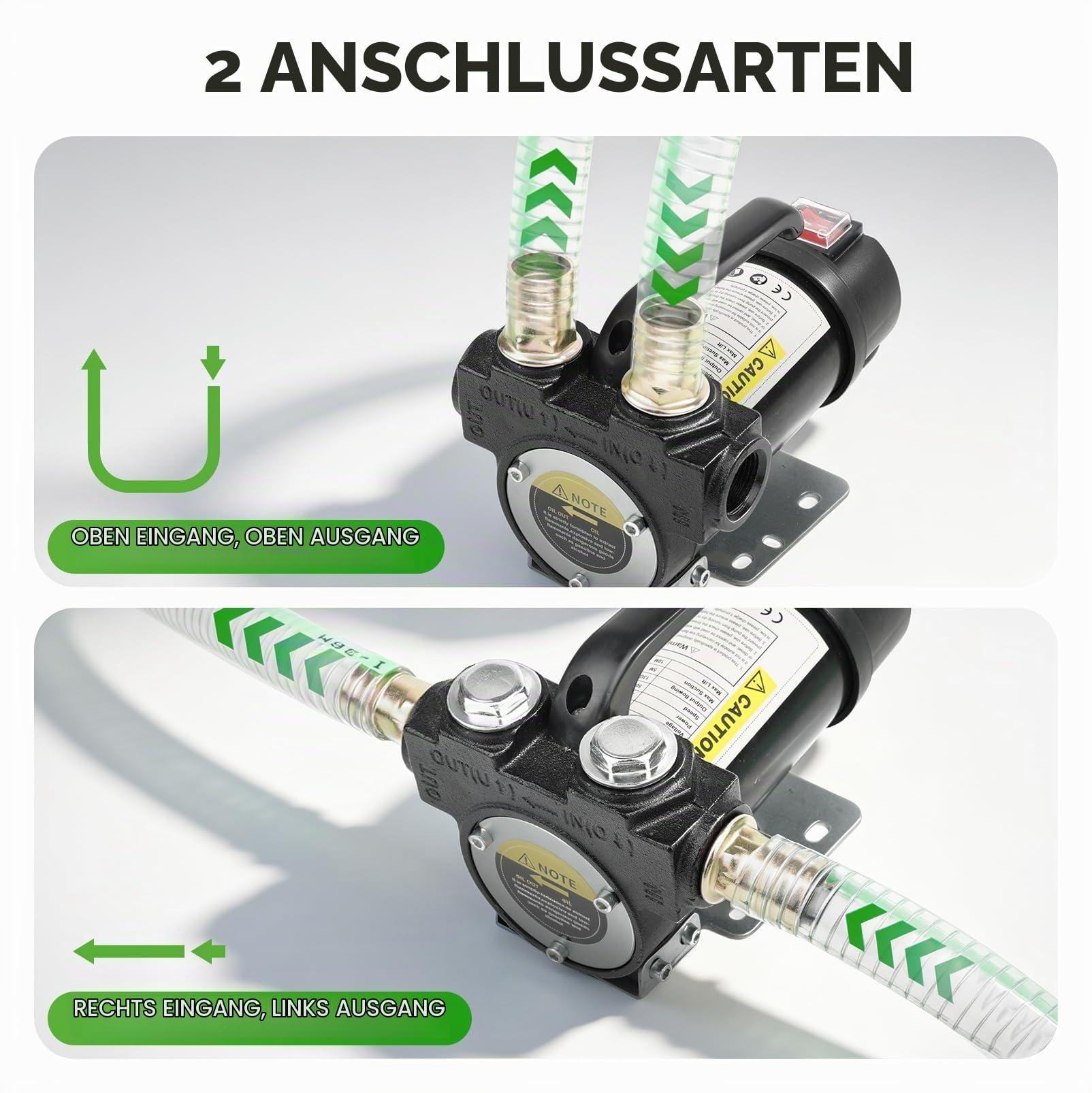 Elektrische Dieselpumpe 50L/Min, 12V Tragbare Kraftstoffpumpe, 300W