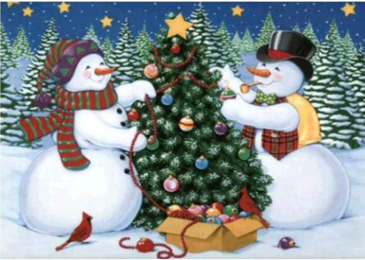 MXJSUA 5D DIY Diamond Painting Kit by Number Full Drill Round Beads Crystal Rhinestone Picture Supplies Arts Craft Wall Sticker Decor 12x16In Christmas Tree