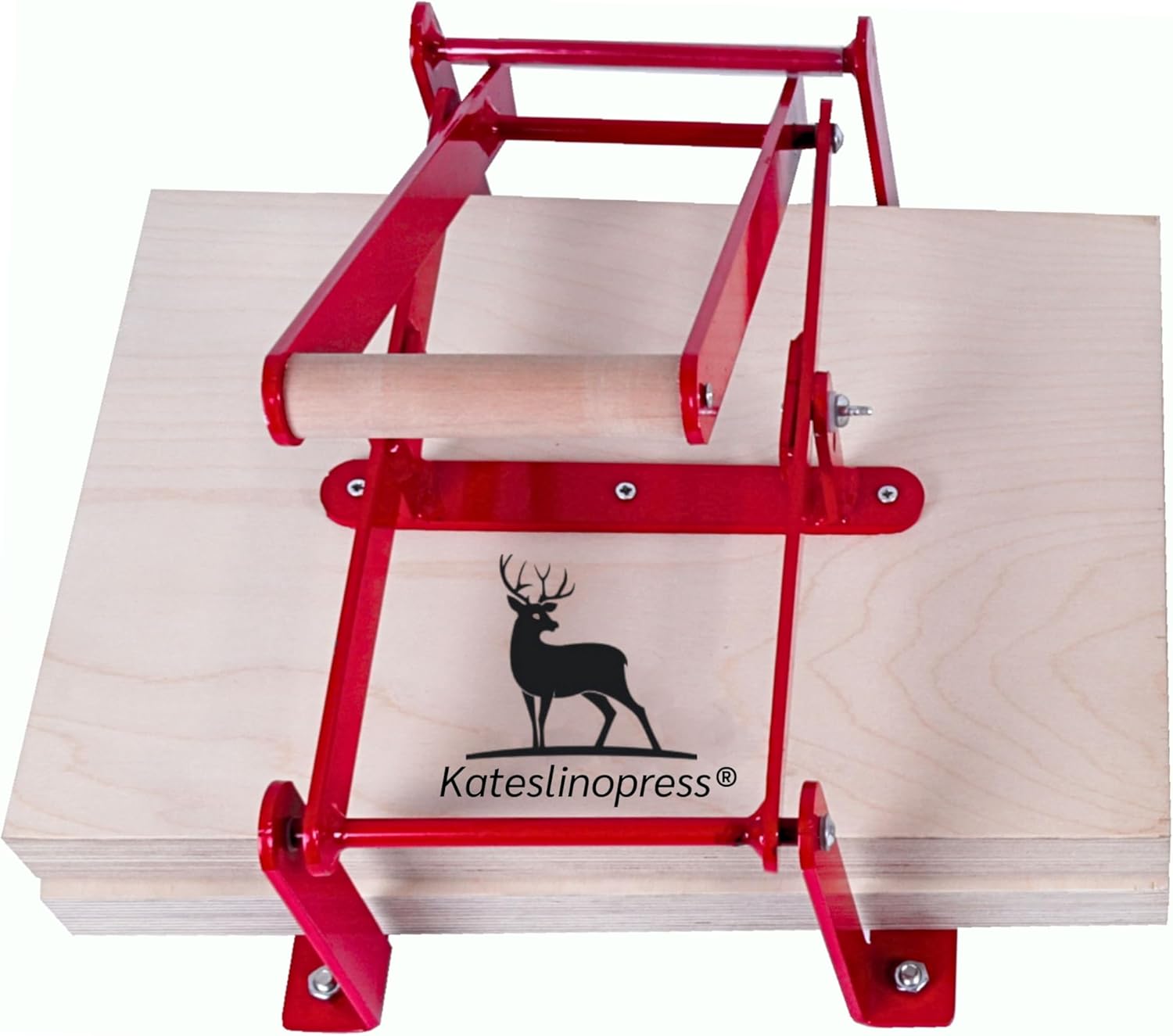 Hand lino Press Machine, Linocut Linoleum Etching Relief Block Printing, Hand Lever Press, Red A3