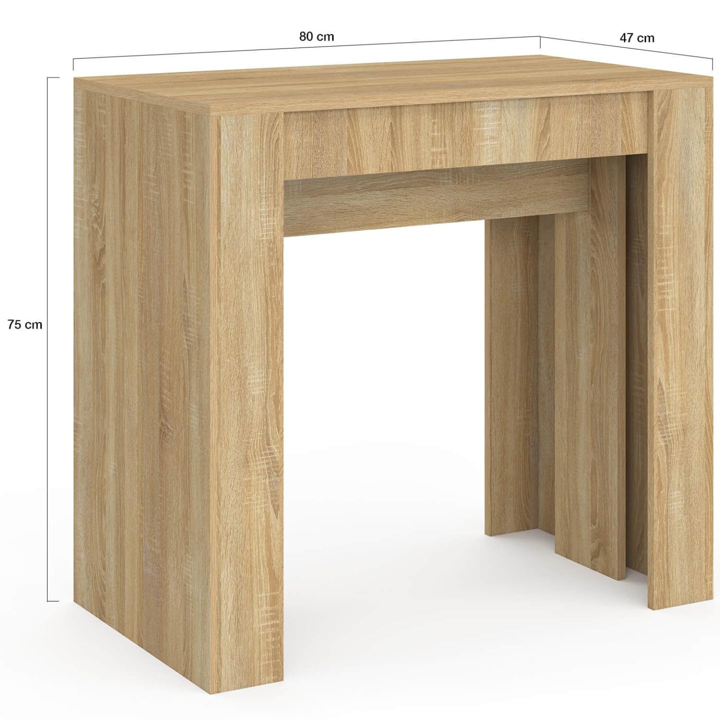 IDMarket - Table Console Extensible Orlando 10 Personnes 235 cm