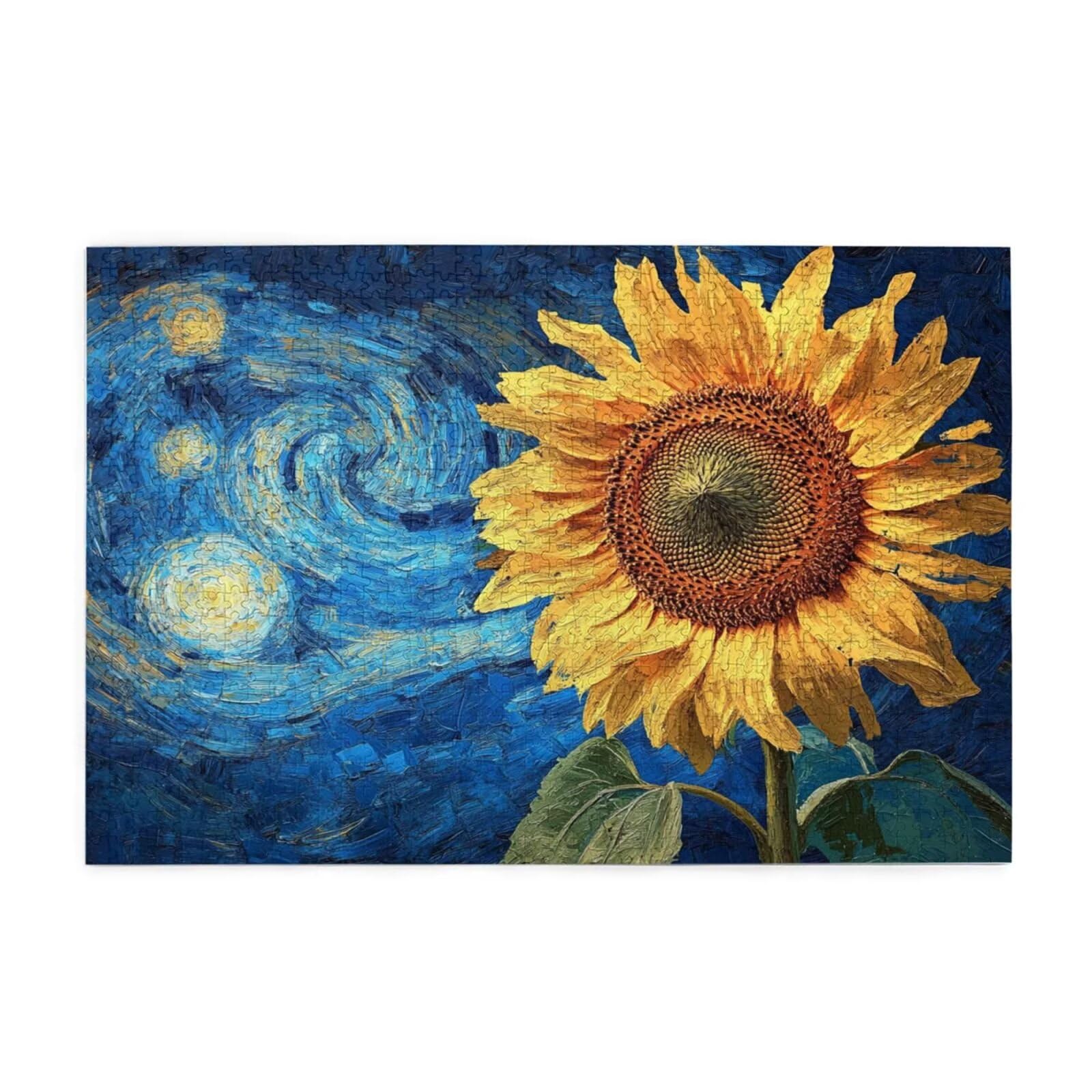 Puzzle 1500 elementów puzzle kwiat DIY gwiaździste niebo gra dla dorosłych wyzwanie - początkująca łamigłówka i zabawne gry - Nowoczesna dekoracja ścienna, wyjątkowa dekoracja pokoju prezent dla
