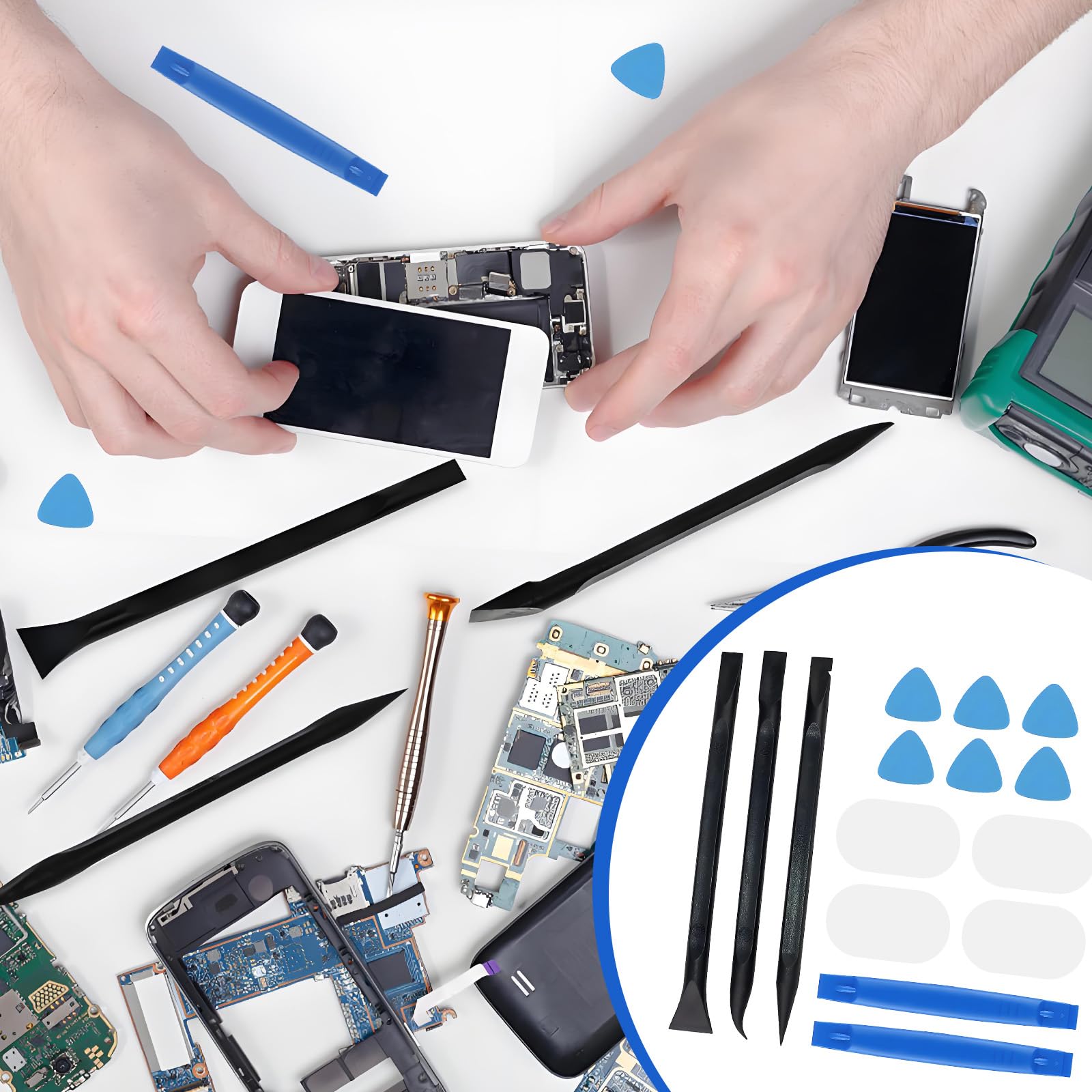 Zestaw narzędzi do naprawy urządzeń elektronicznych do smartfonów, komputerów, laptopów, tabletów - profesjonalny zestaw narzędzi do bezpiecznego i skutecznego demontażu i konserwacji