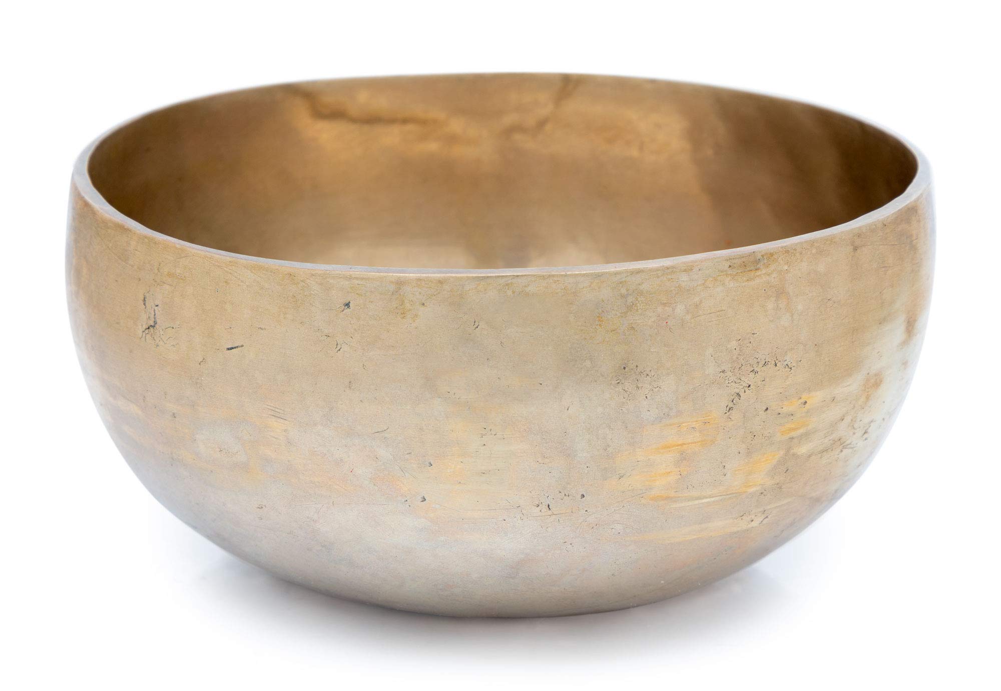 Bol Chantant Tibétain 17 Cm - Poids 900 G - Fait Main En Inde (Alliage 7 Métaux) - Avec Coussin - Pour Méditation Et Thérapie