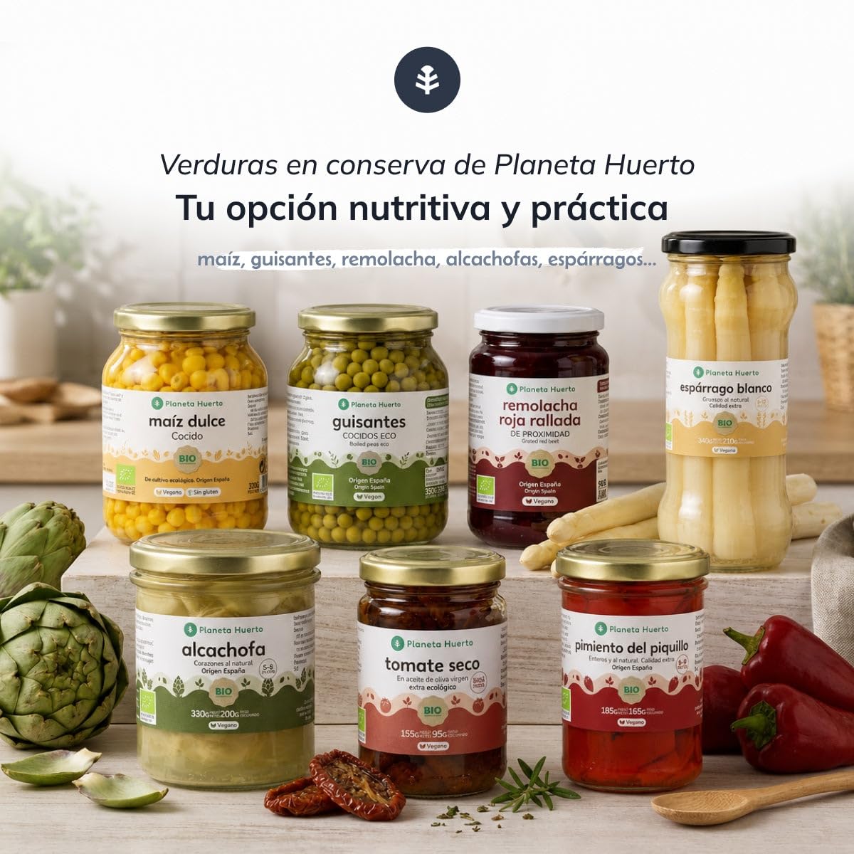 PLANETA HUERTO | Pack 12x Pimiento piquillo entero ECO 185g