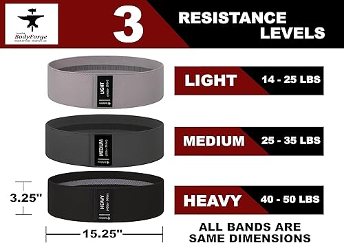 Miniatura 4 de BodyForge Bandas de resistencia, bandas de ejercicio, bandas de resistencia para entrenamiento, bandas de entrenamiento con asas para hombres