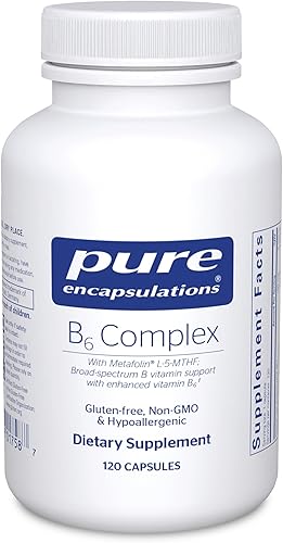 Pure Encapsulations B6 Complex - Apoya la salud del sistema nervioso y el cerebro* - Incluye vitaminas B - Contiene vitamina B6 enriquecida - Sin