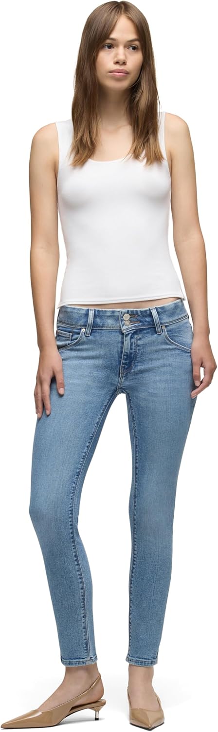 Hudson Womens Collin Mid Rise Skinny Jean, with Back Flap Pockets