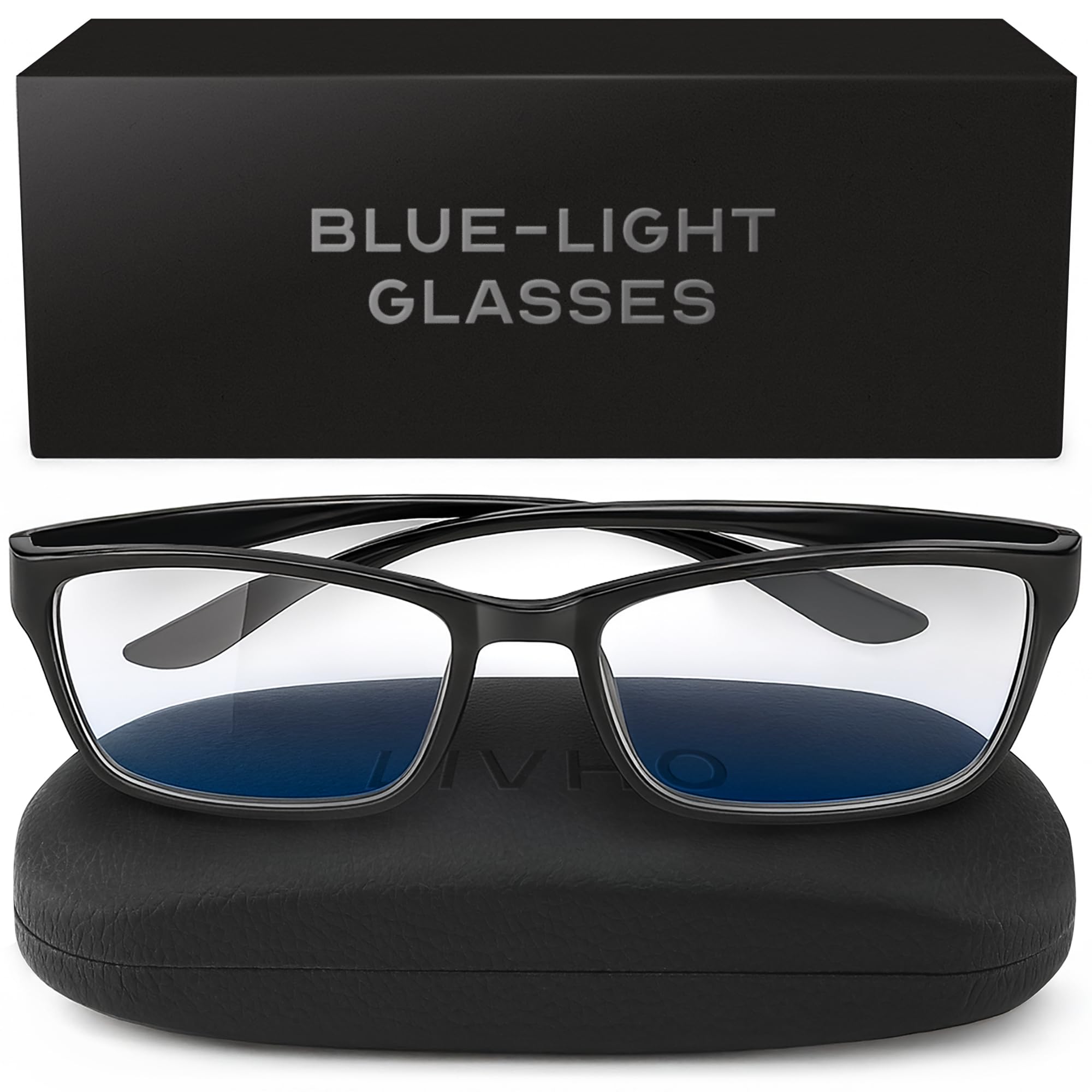 Anti Blue Light Glasses Men, Mens Blue Light Glasses With UV400 Protection, Fake Glasses For Computer Eye Strain