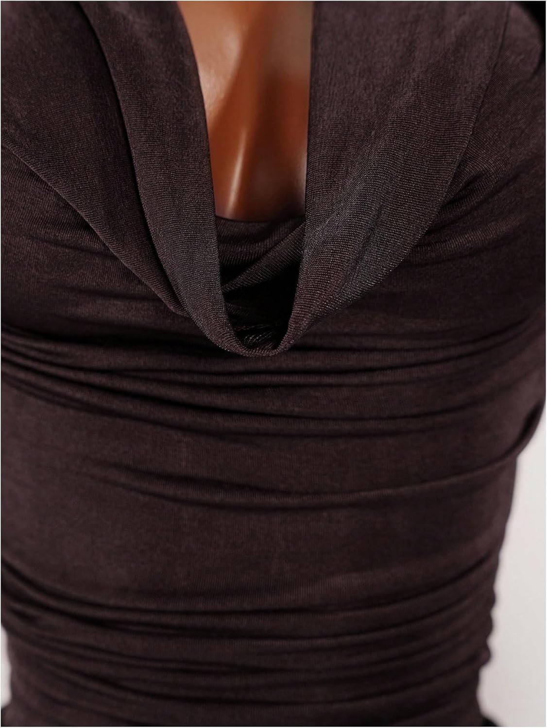 MakeMeChic Women's Y2k Party Cut Out Crop Tops Ruched Off The Shoulder Long Sleeve T Shirt - Image 3