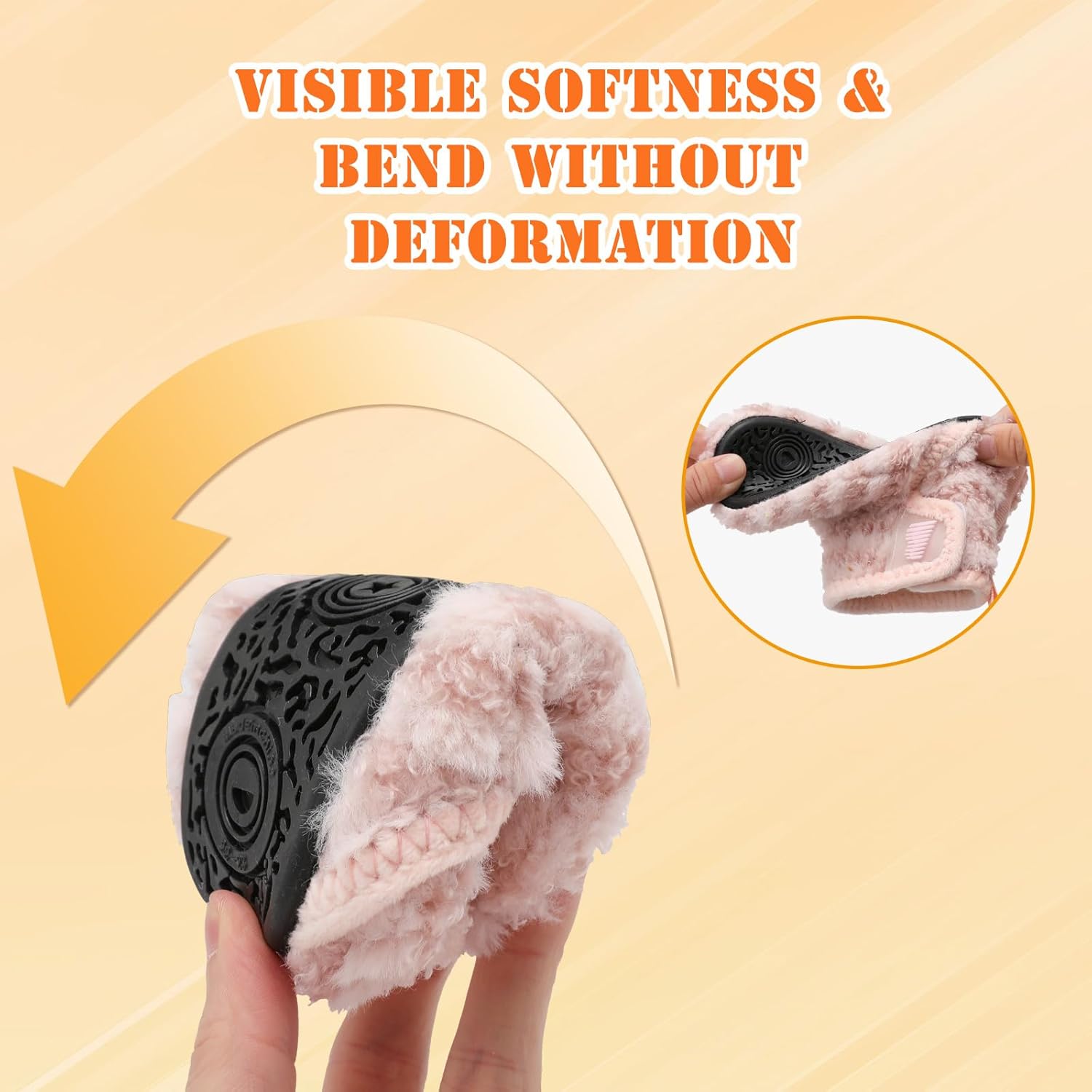 BARERUN Toddler Slippers Girls Boys House Shoes Baby Winter Booties Plush Cozy Kids House Slipper Warm Lightweight Infant Walking Shoes Socks - Image 5