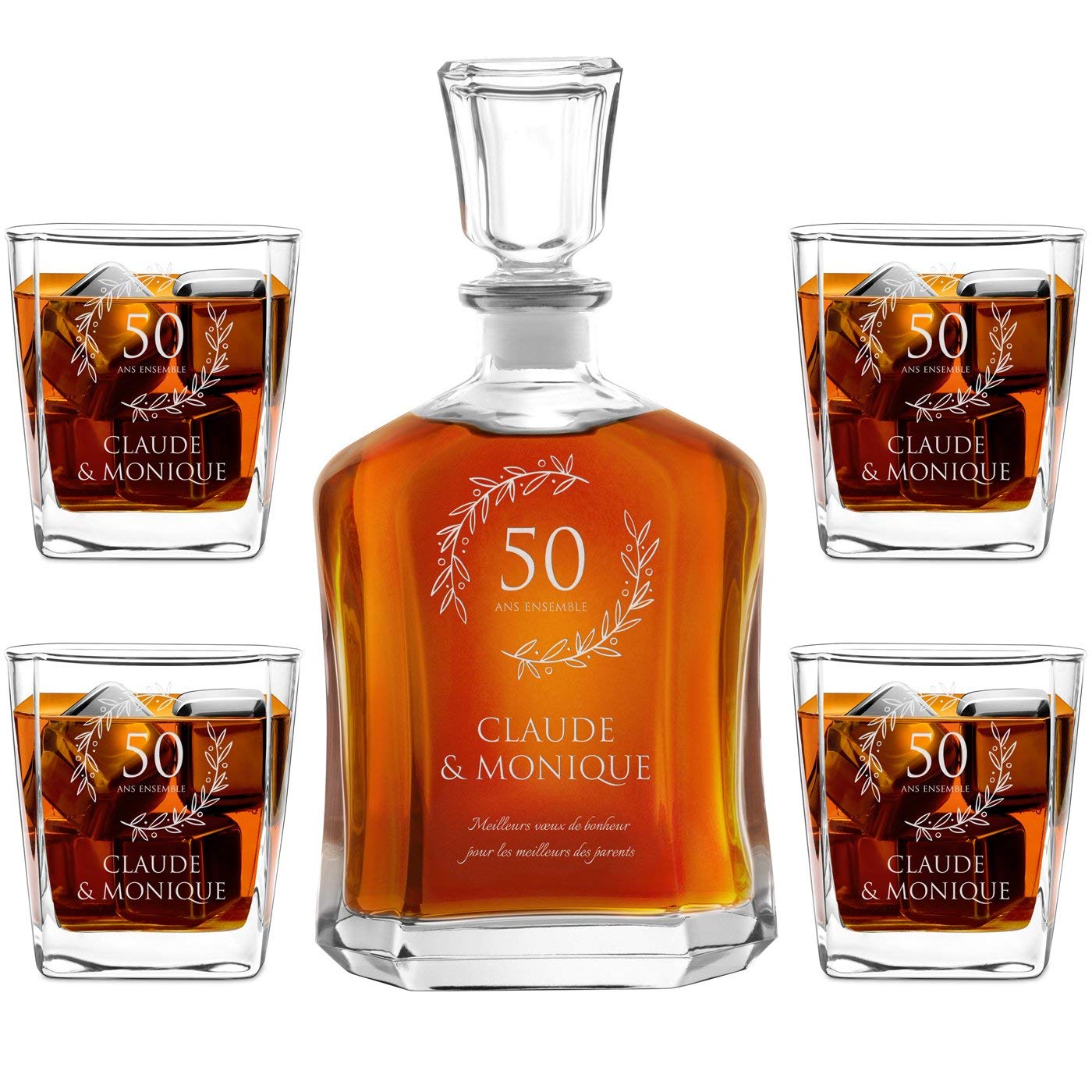Carafe et verres à whisky de 700 ml pour animer vos soirées et anniversaires