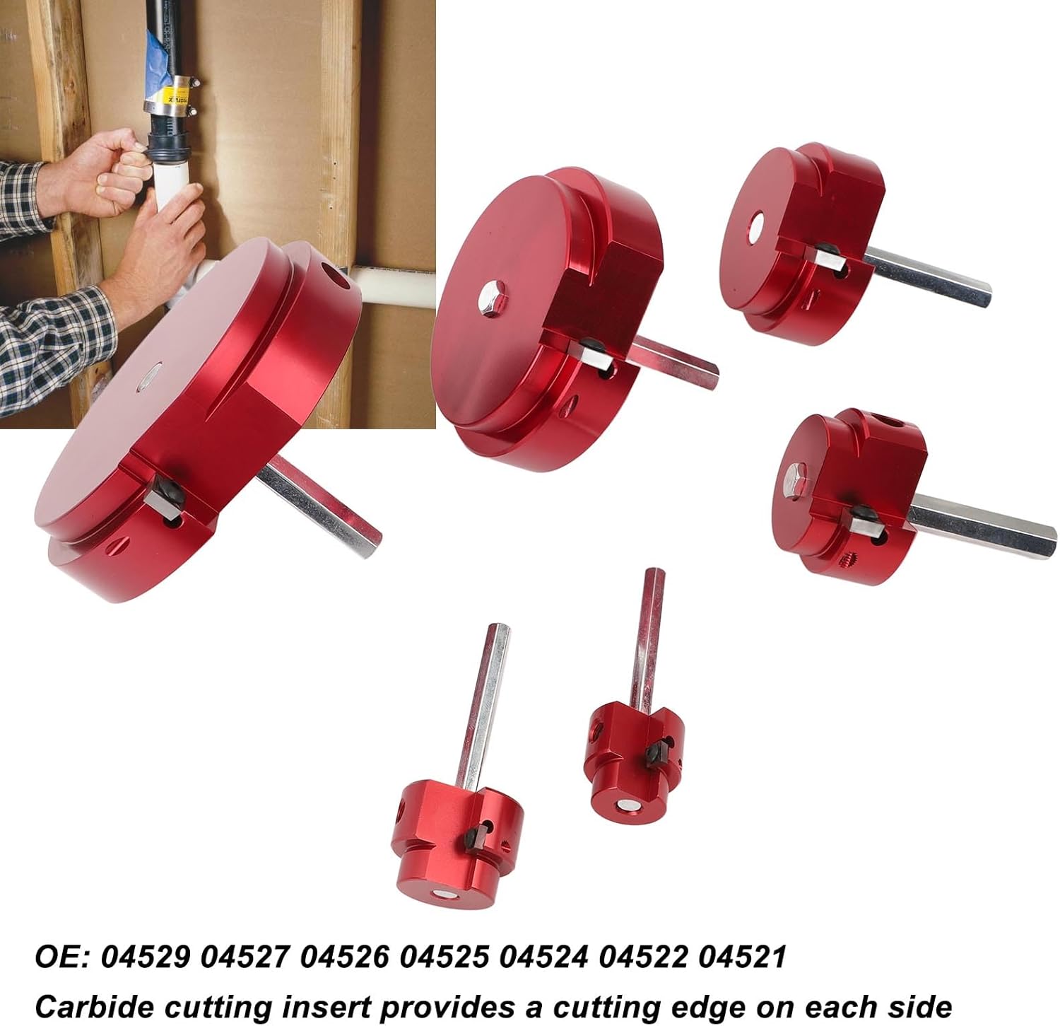 Astibym PVC Pipe Fitting Reamer 04529 PPR75 PPR100 PPR150 PPR200 PPR300 PPR400 for Standard 1 / 2in Drill, Astibymk6u98batxd