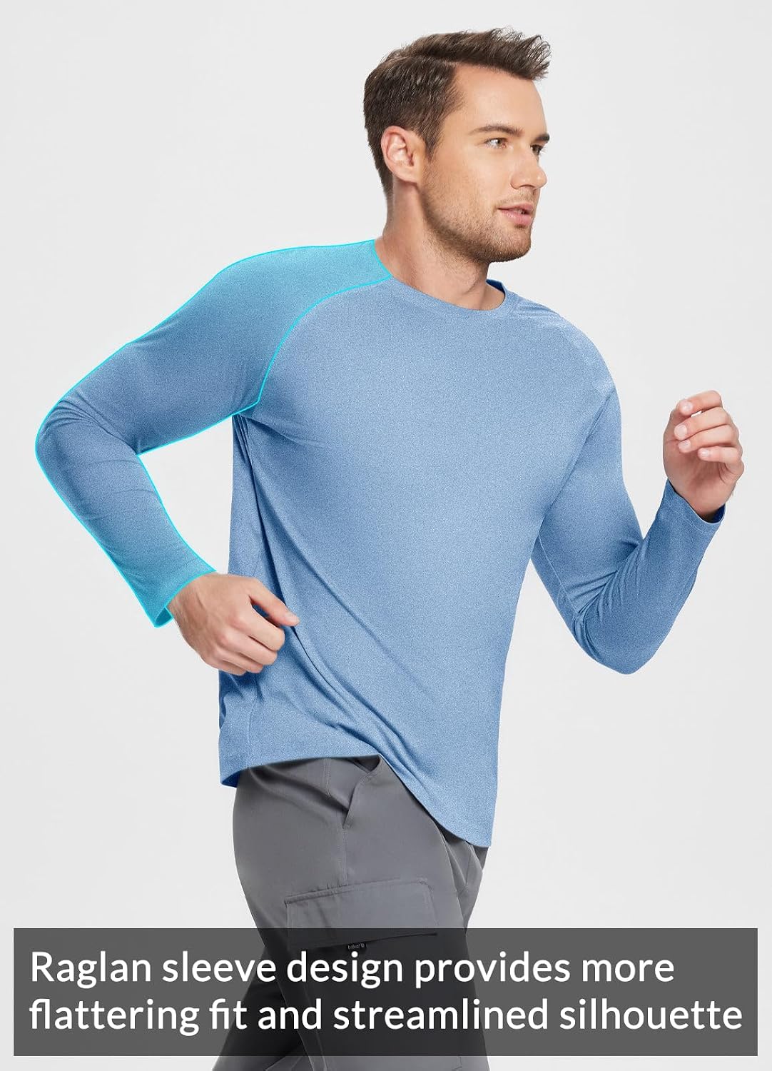 baleaf Mens UPF 50+ Sun Protection Shirts Long Sleeve Rash Guard, Quick Dry 4-Way Stretch for Fishing Swimming Surfing thumbnail
