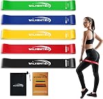 Bandes de résistance, ensemble de boucles de bande de latex naturel, 5 Différents niveaux de résistance [10LBS-115LBS] pour l'entraînement, gymnastique, stretching, yoga, fitness à domicile, entraînement, exercice, thérapie physique
