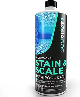 Spa Stain and Scale Control for Hot Tubs, Scale Metal & Stain Control for Hot Tubs, Prevent & Remove Stains in Hot Tubs with Our Hot Tub Water Softener & Spa Descaler Chemical | AquaDoc 32oz
