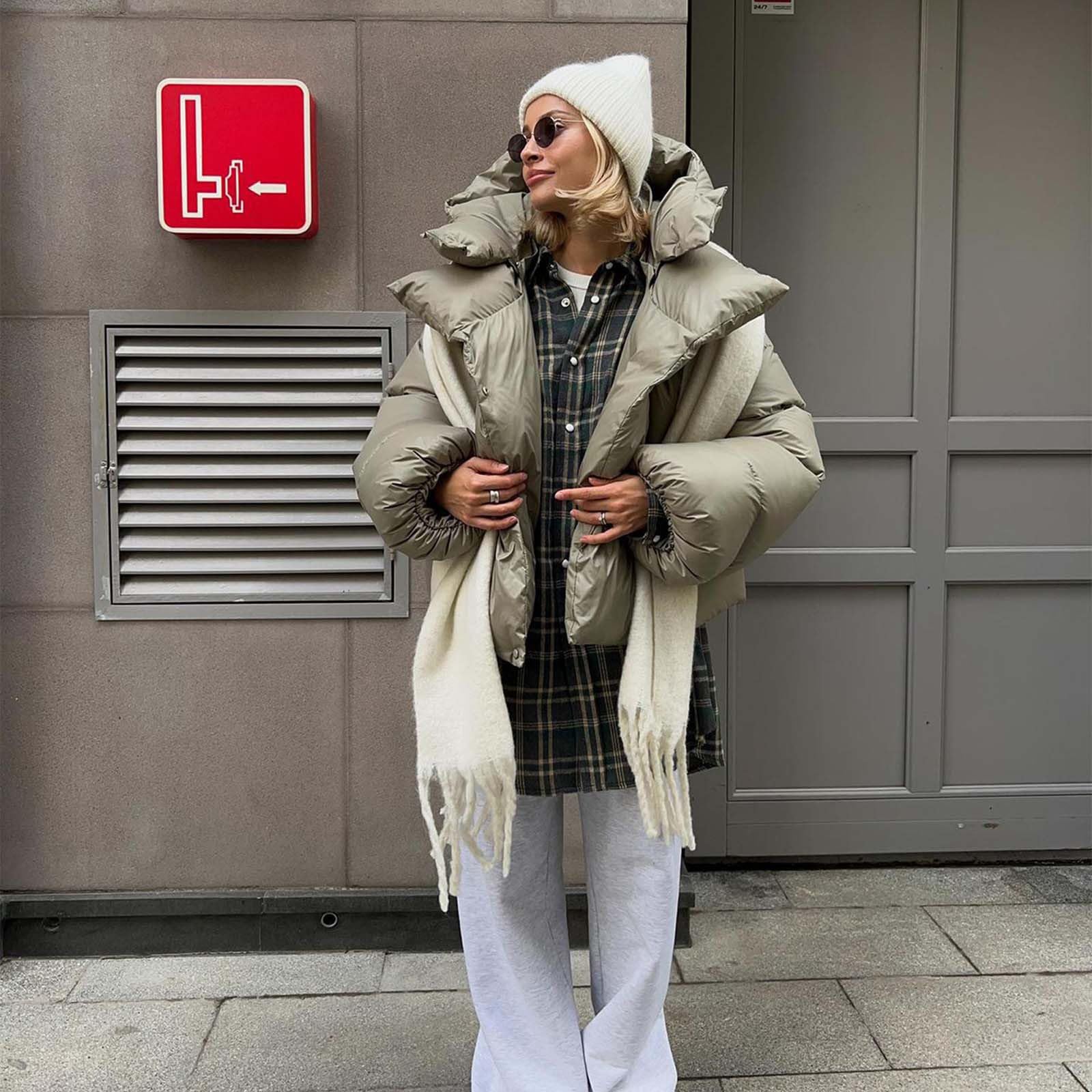 Chaqueta de invierno para mujer, chaqueta de invierno, colores cálidos, chaqueta acolchada, abrigo de invierno, chaqueta de plumas de pelo sintético, chaqueta ligera para exteriores