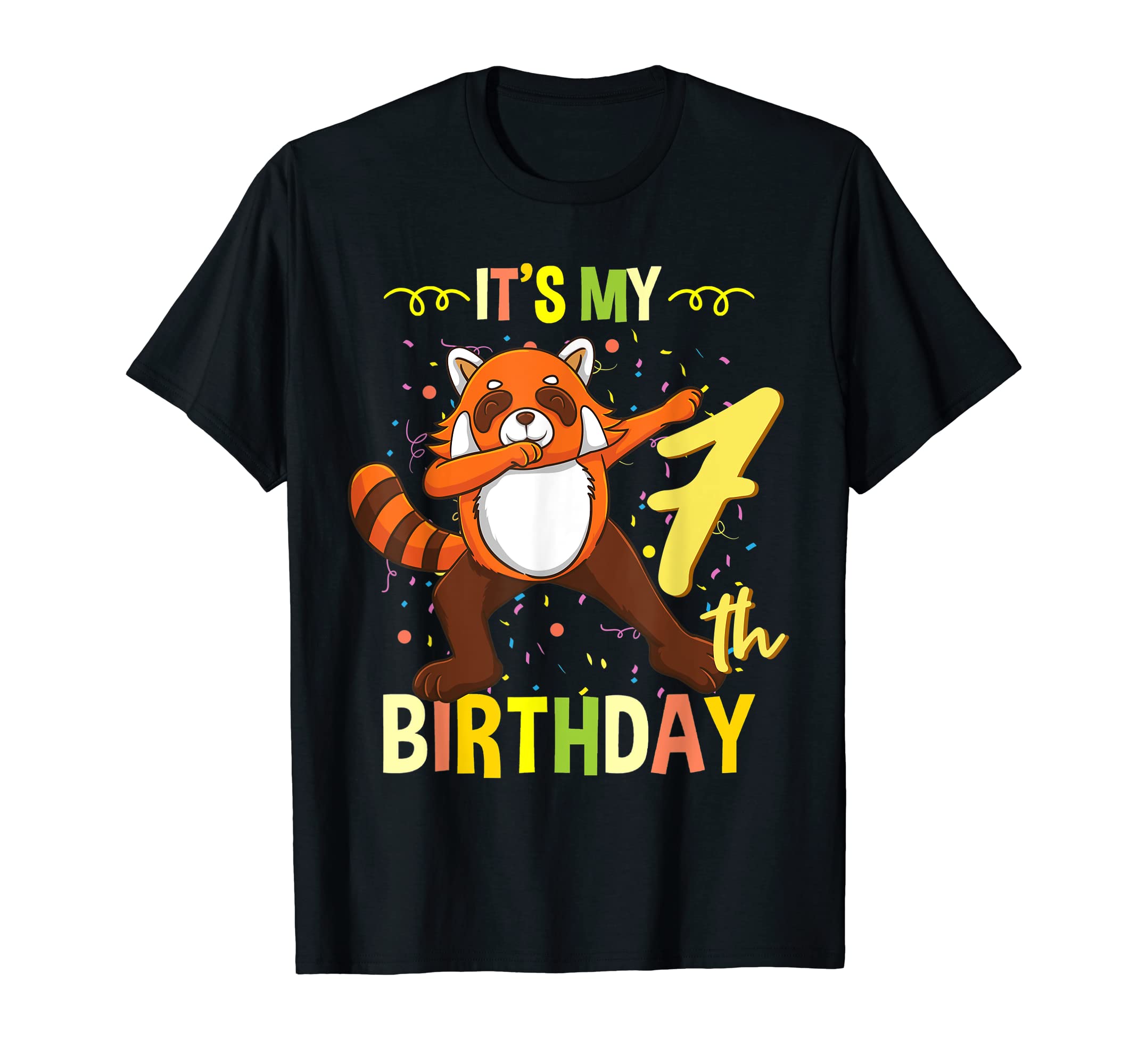 Its My 7th Birthday Dabbing Red Panda AnimalT-Shirt