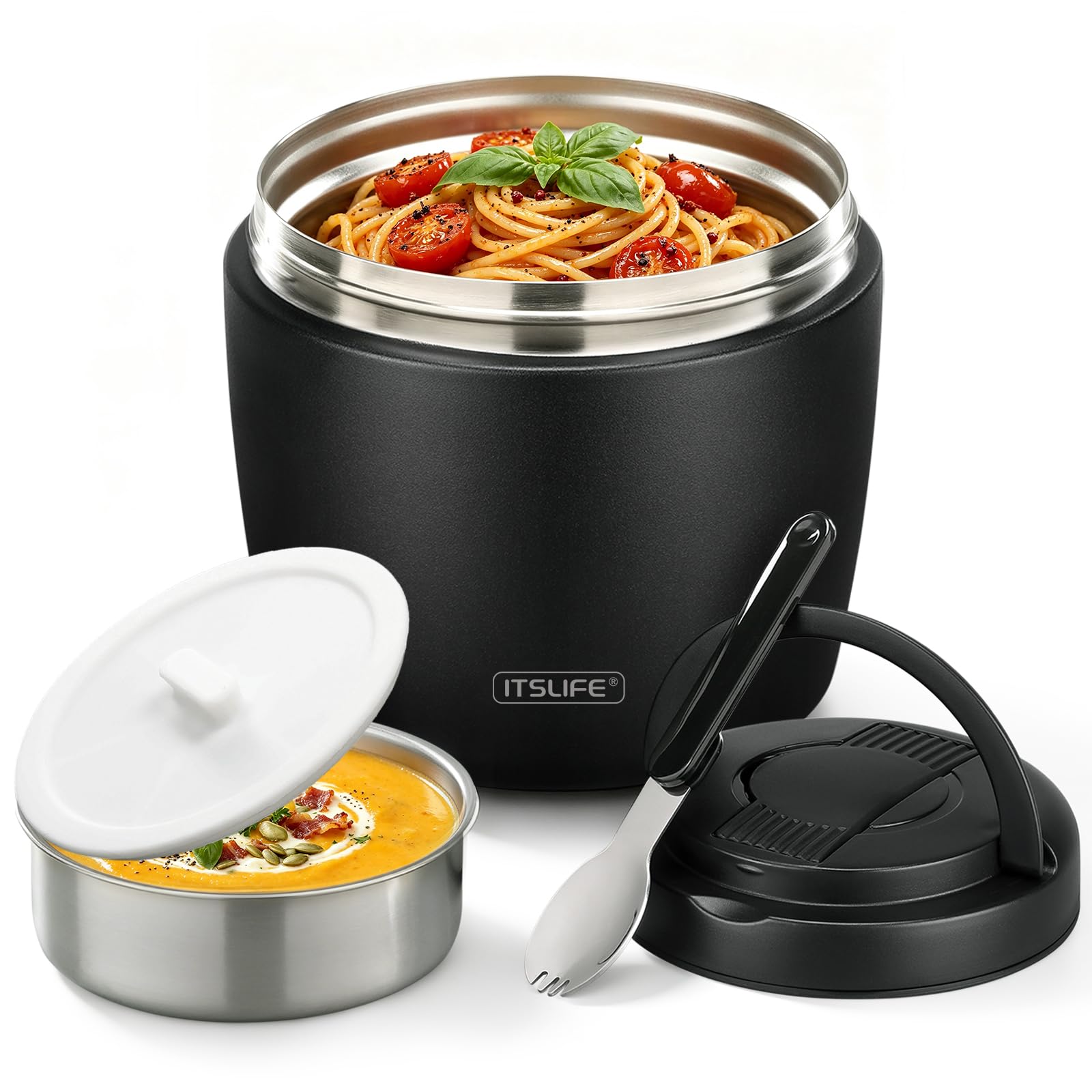 Amazon.com: Itslife 32oz Insulated Soup Thermo, Vacuum Stainless