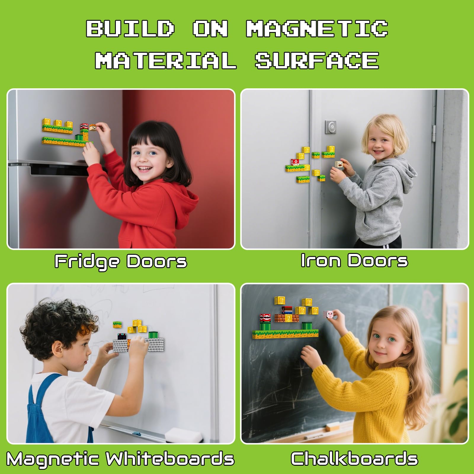 Bloques magnéticos, 140 cubos de construcción para niños y niñas de 3 años en adelante, construye un mundo de aventura con juguetes de construcción STEM, regalo sensorial para niños de 3, 4 7