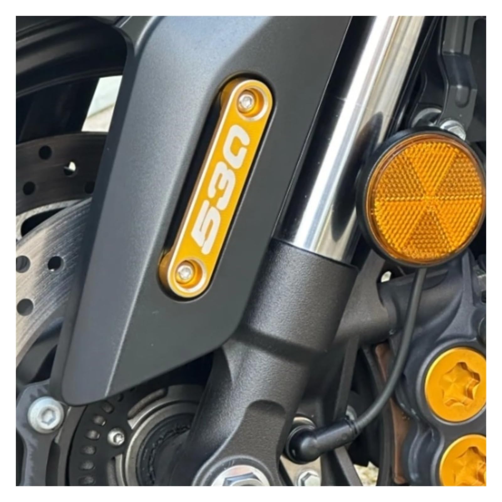 Accessori CNC for moto Copertura asse anteriore Pannello laterale Copertura decorativa compatibile con TMAX 530 TMAX 530 SX/DX 2015-2019(Black)