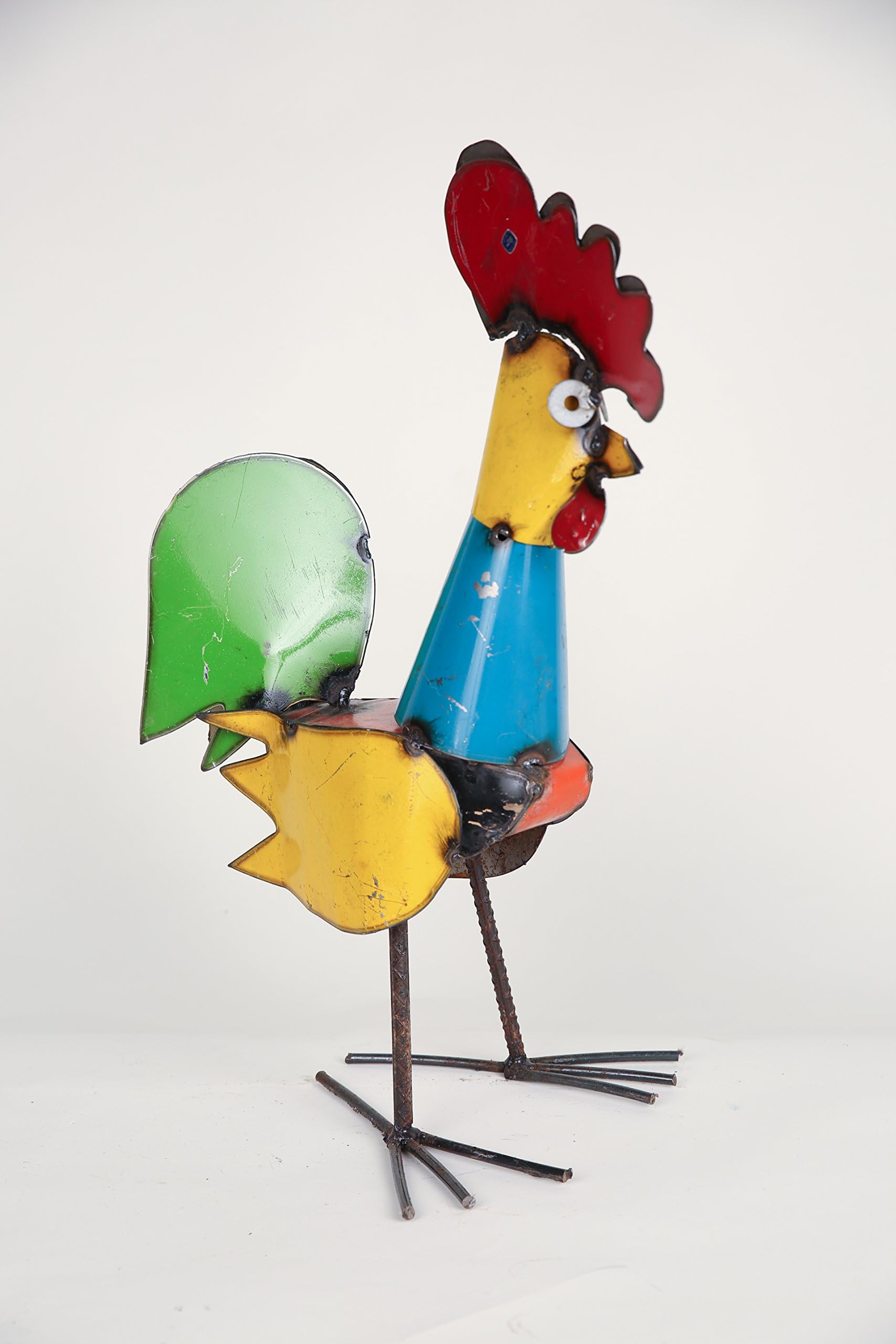 Small Rooster-Recycled Metal Animals