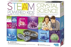4M Deluxe Crystal Growing Combo Steam Science Kit For Artistic Kids Ages 10+