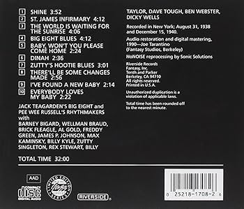 Jack Teagarden - Jack Teagarden's Big Eight/Pee Wee