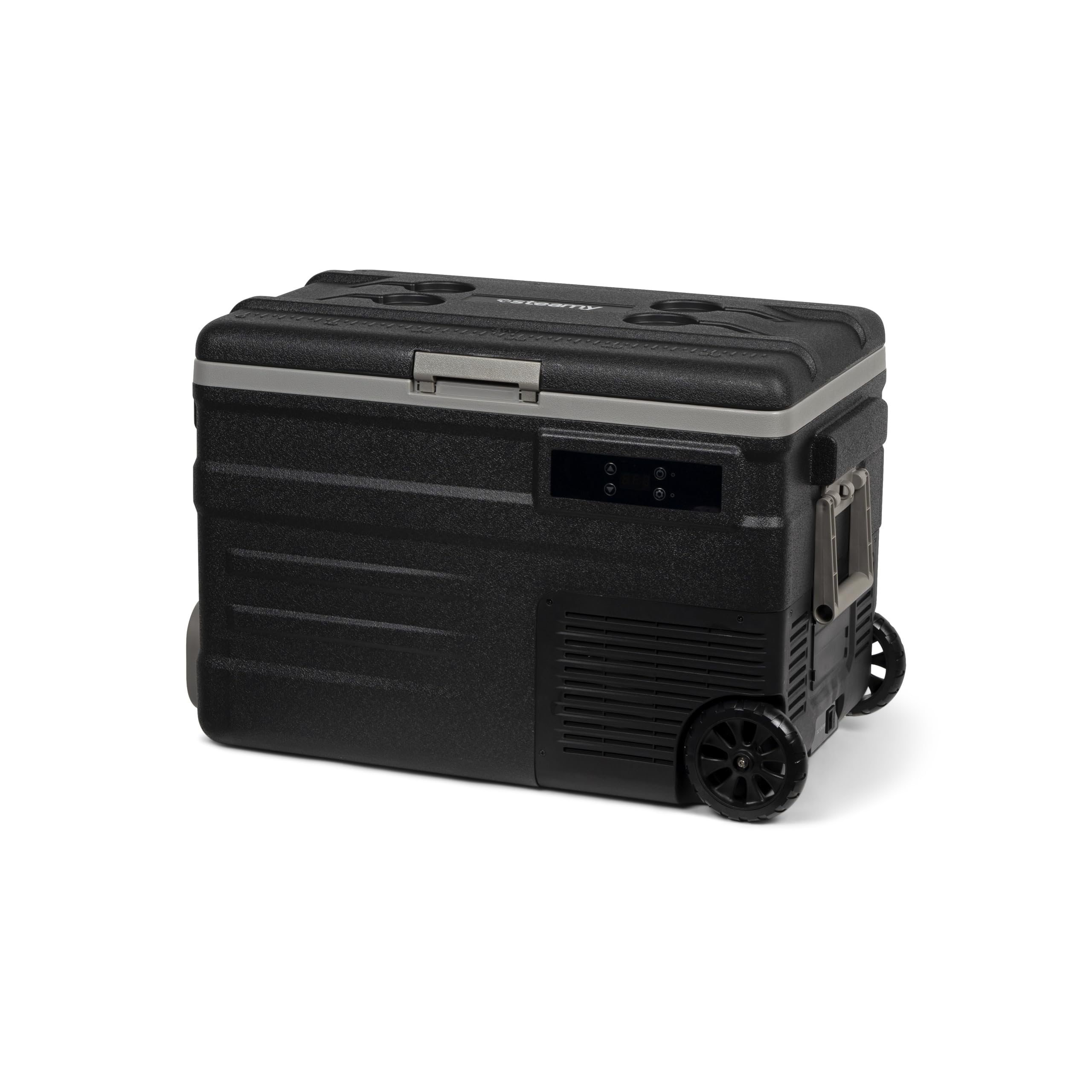 Steamy-E Single Zone 45 Roller, Glacière à compresseur électrique avec roulettes, 45 litres, 12 V/230 V, pour Refroidir et Congeler, idéale pour le Camping