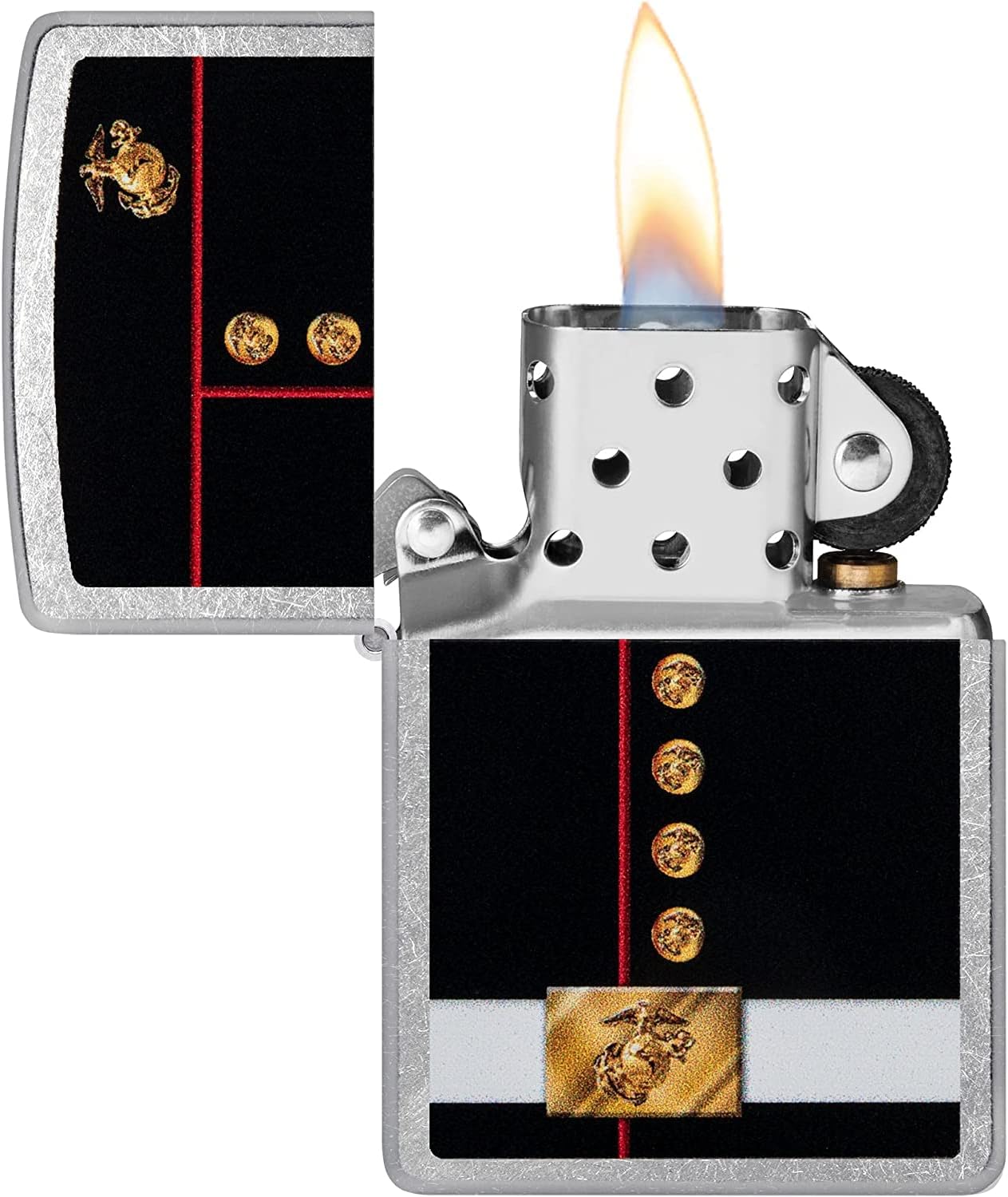 Zippo Lighter – Personalized Custom Message Engraved for USMC Marine Military US Army Windproof Lighter