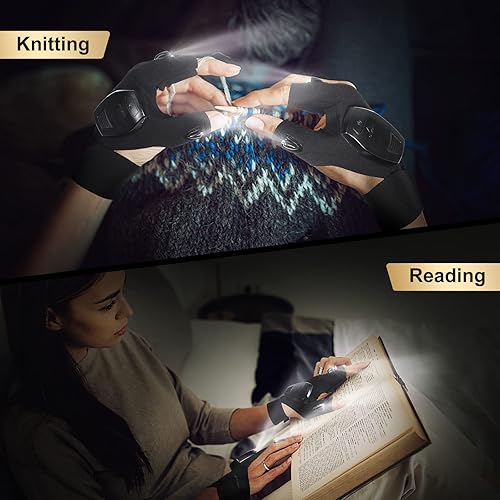 Miniatura 7 de XSEYE Regalos para el día de San Valentín, guantes de linterna LED recargables, regalos de cumpleaños de aniversario para él, accesorios geniales