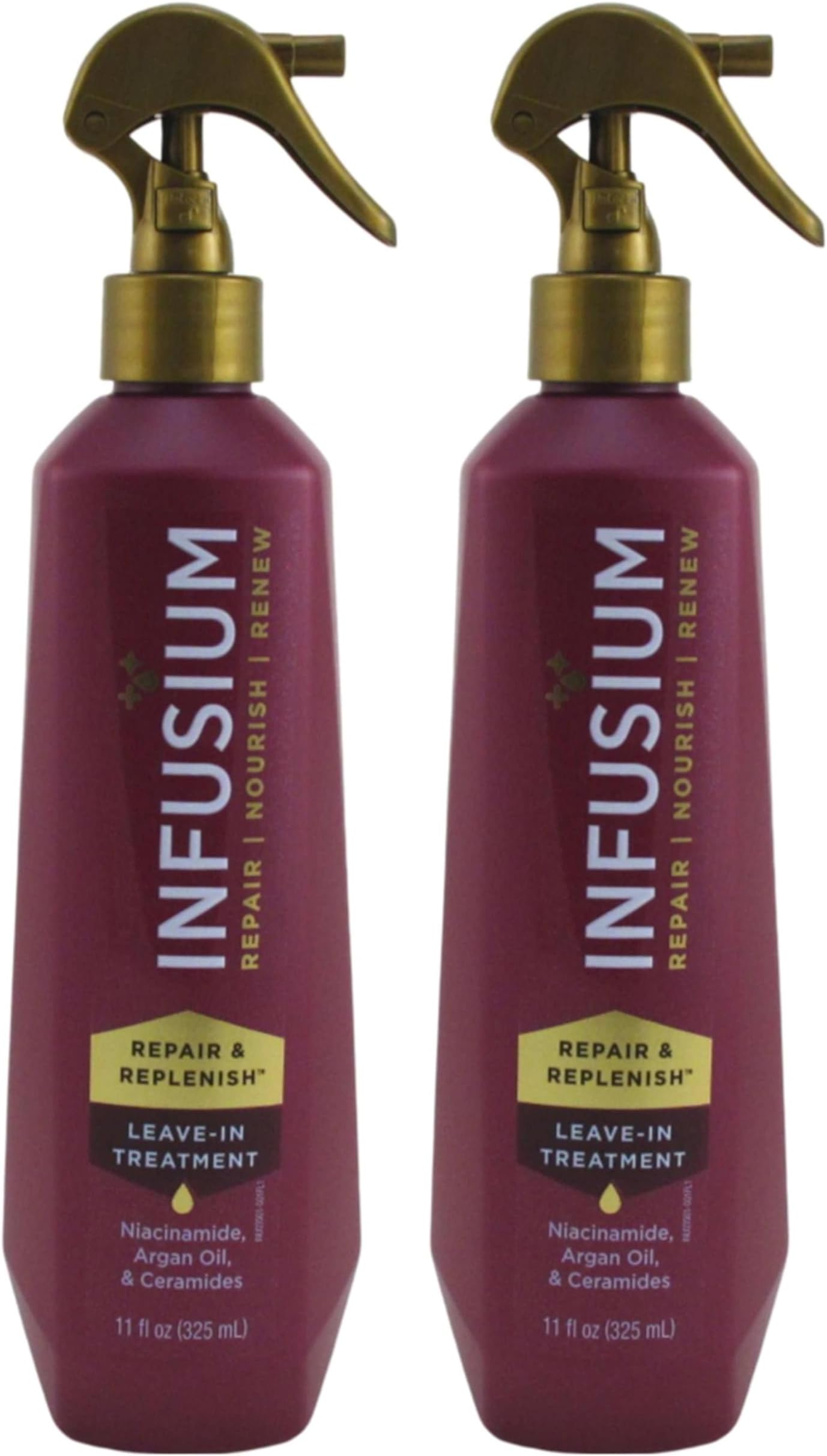 LEAVE-IN TREATMENT Repair & Replenish, Nourish, Renew Spray with Niacinamide, Argan Oil, Ceramides, 11 FL OZ - 2 Pack