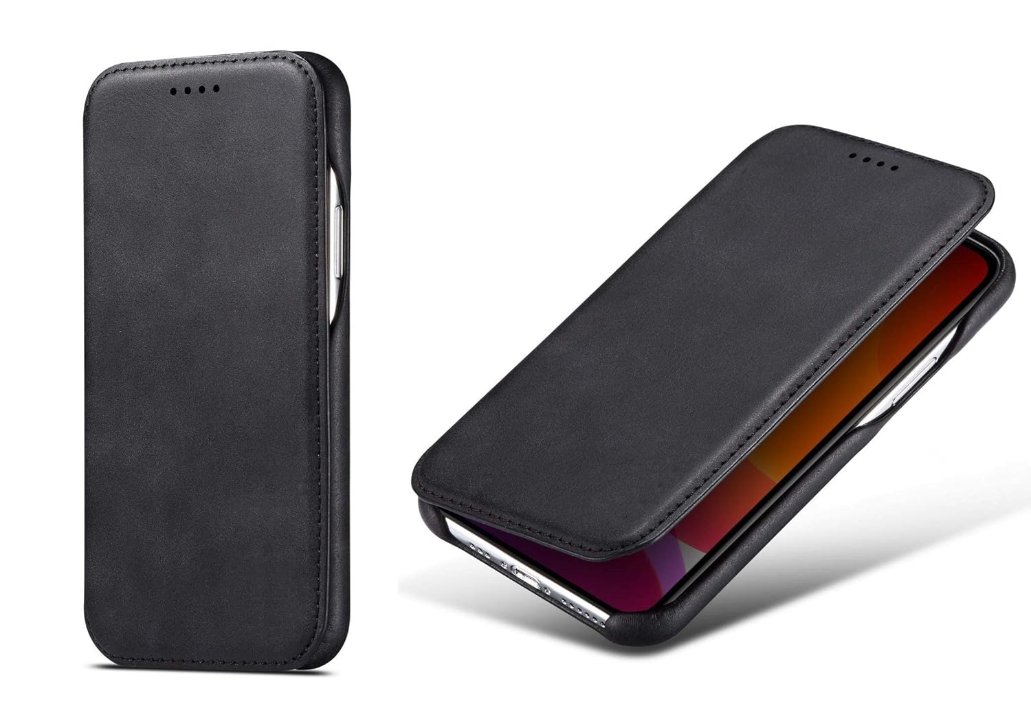 Soft Leather Wallet flip case Kick Stand with Magnetic Closure Lightweight Slim flip Cover for Motorola Moto G96 5G / Motorola Moto G85 5G / Motorola Moto Edge 50 Fusion 5G – Black