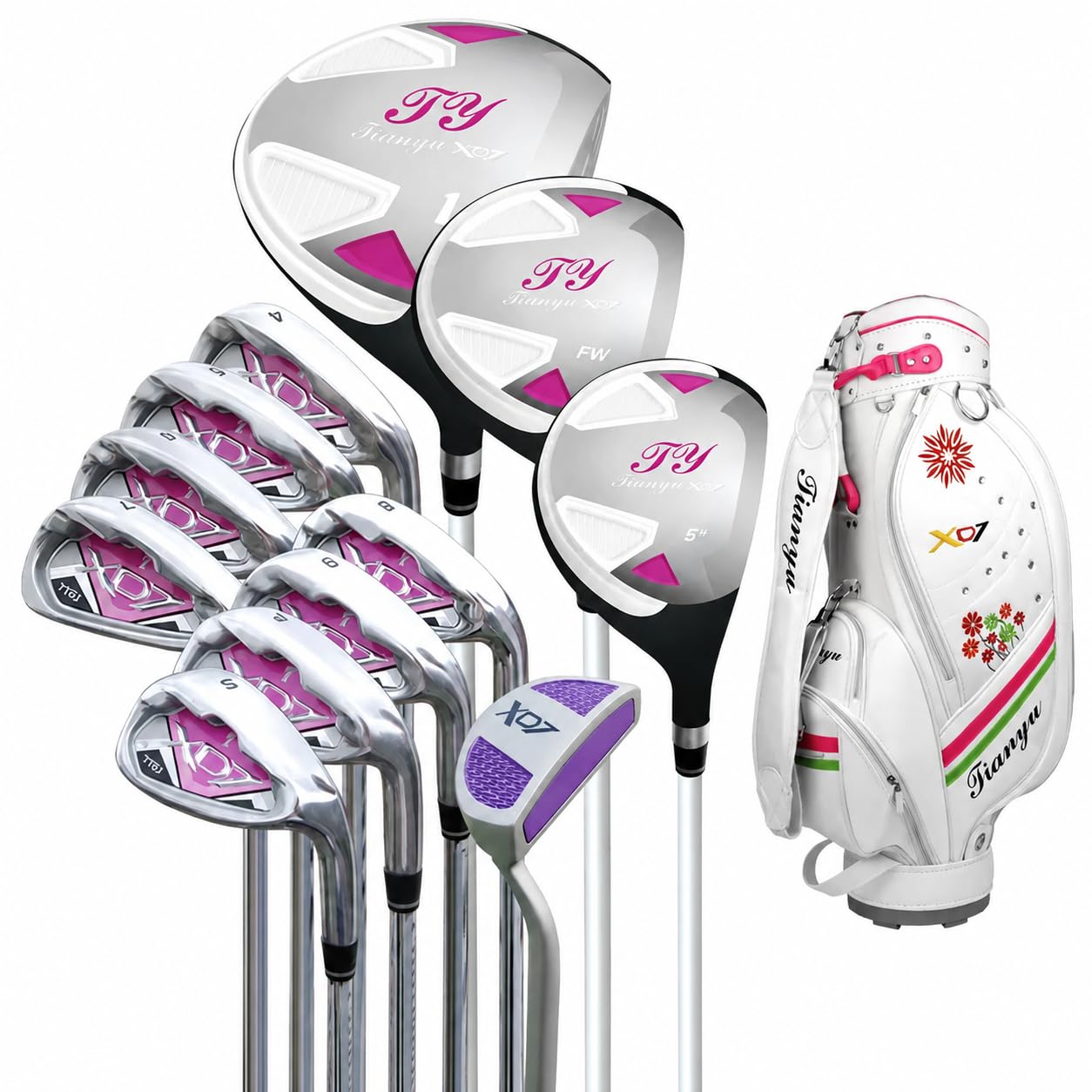 Set Completo Mazze da Golf Donna con Sacca da Golf Inclusa - 12 Mazze per Principianti e Appassionate