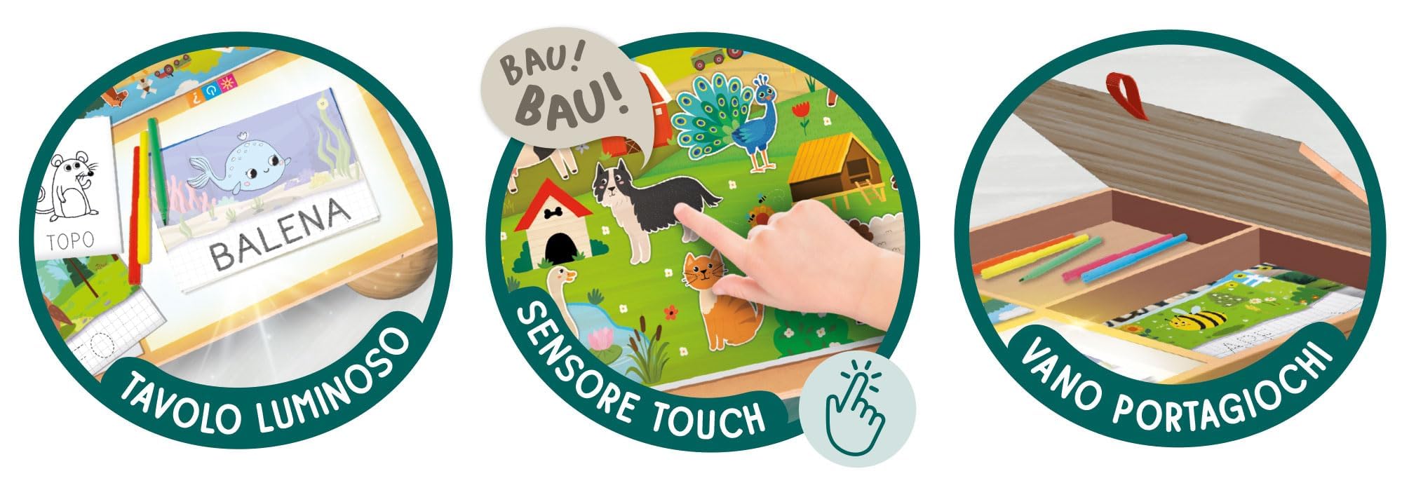 Liscianigiochi Montessori Legno tavolo multi Attivita'
