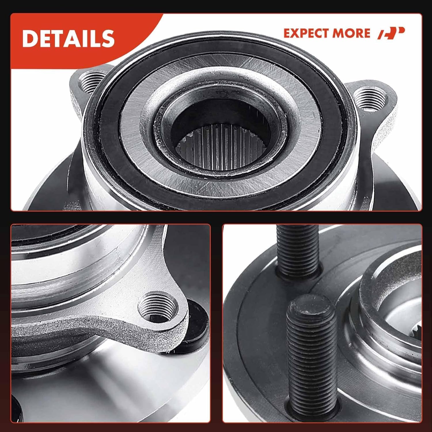 A-Premium 2 x Front Wheel Bearing and Hub Assembly with 5-Lug Compatible with Honda Odyssey 2011-2017 - Image 8
