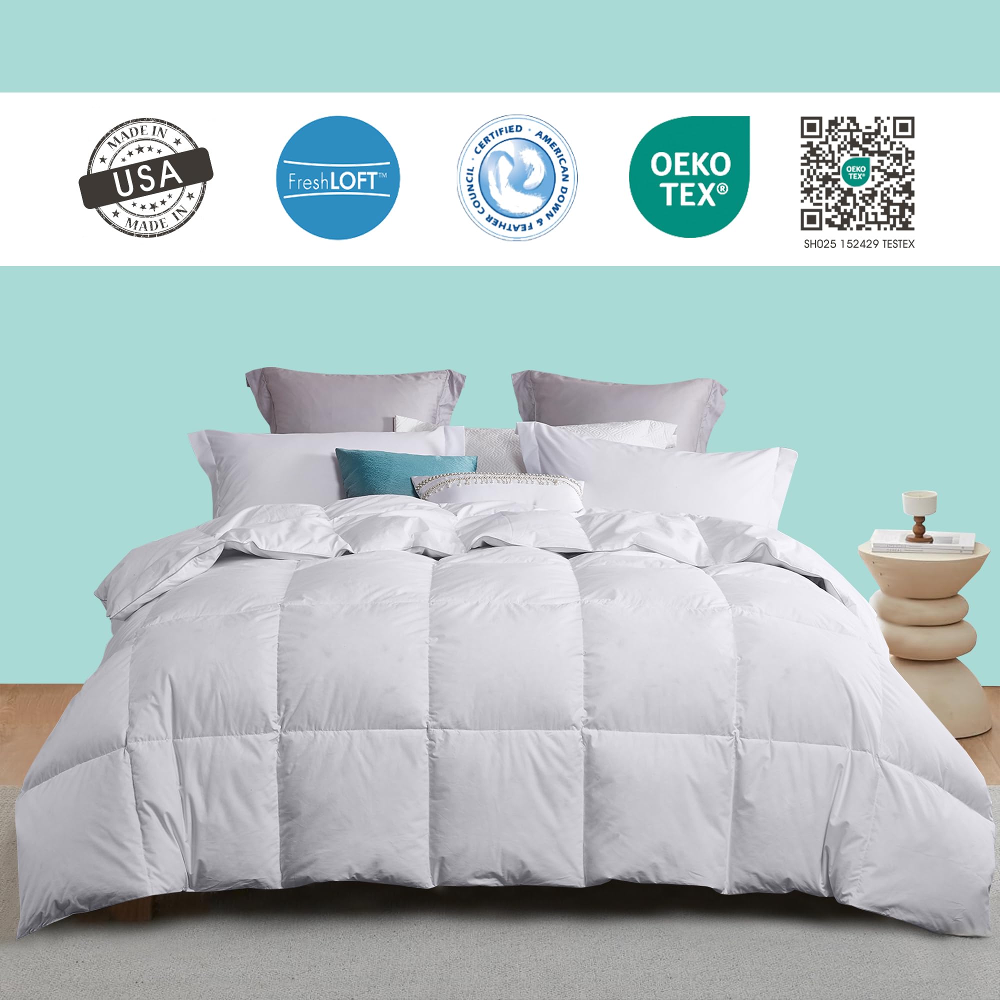 Amazon.com: Martha Stewart 240 Thread Count White Goose Down and